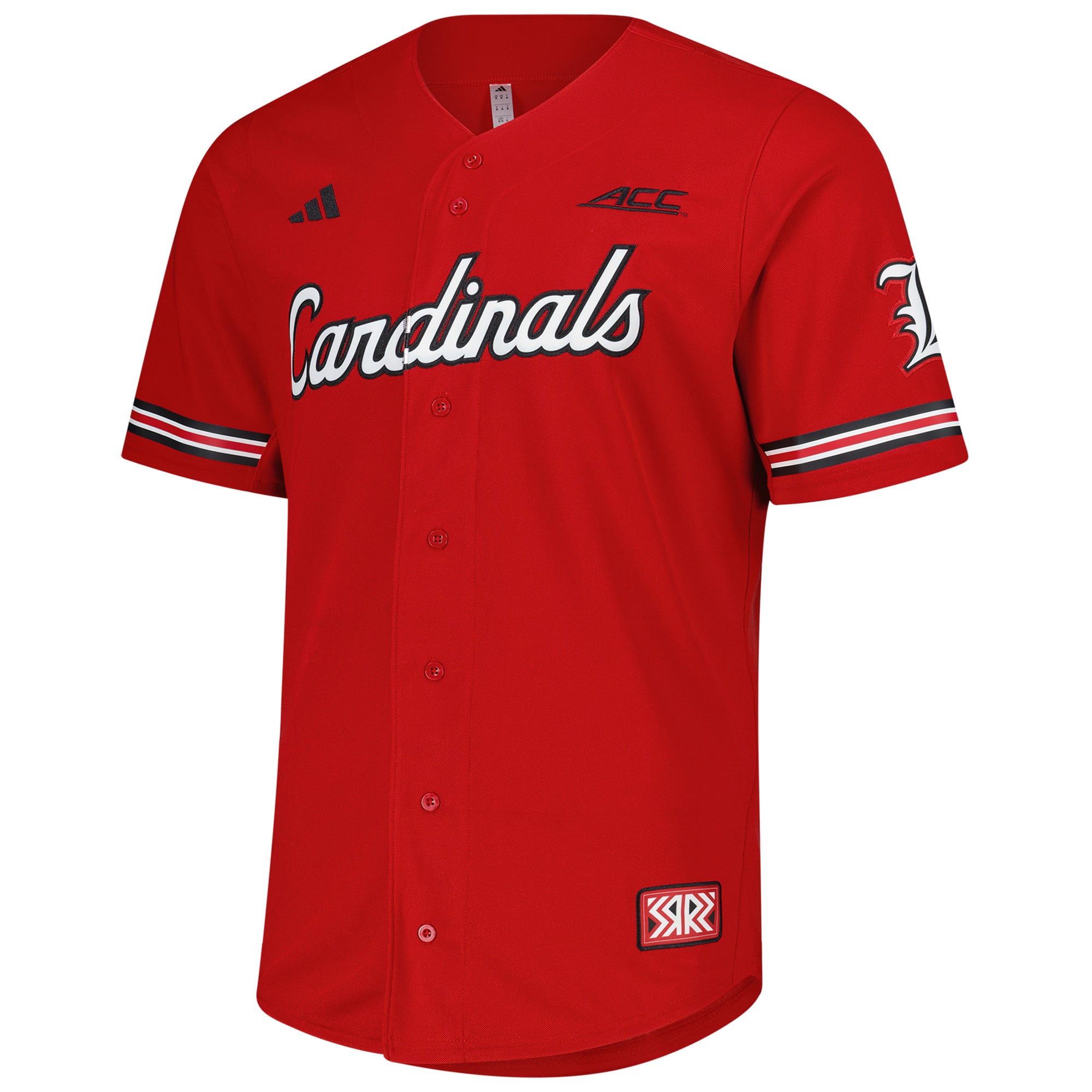 Louisville Cardinals Reversible Retro Full-Button Baseball Jersey Red - front view