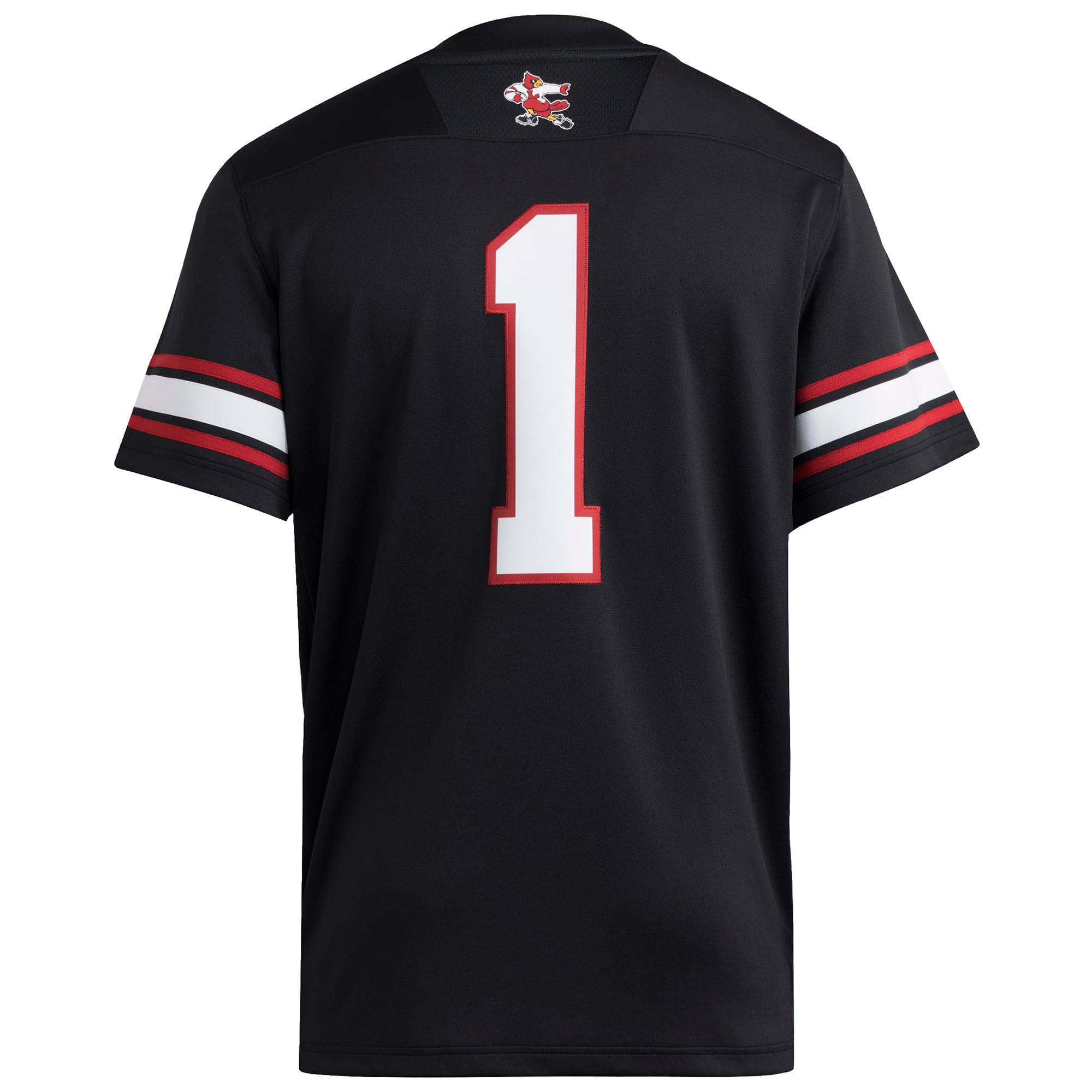 #1 Louisville Cardinals Strategy Jersey Black - back view