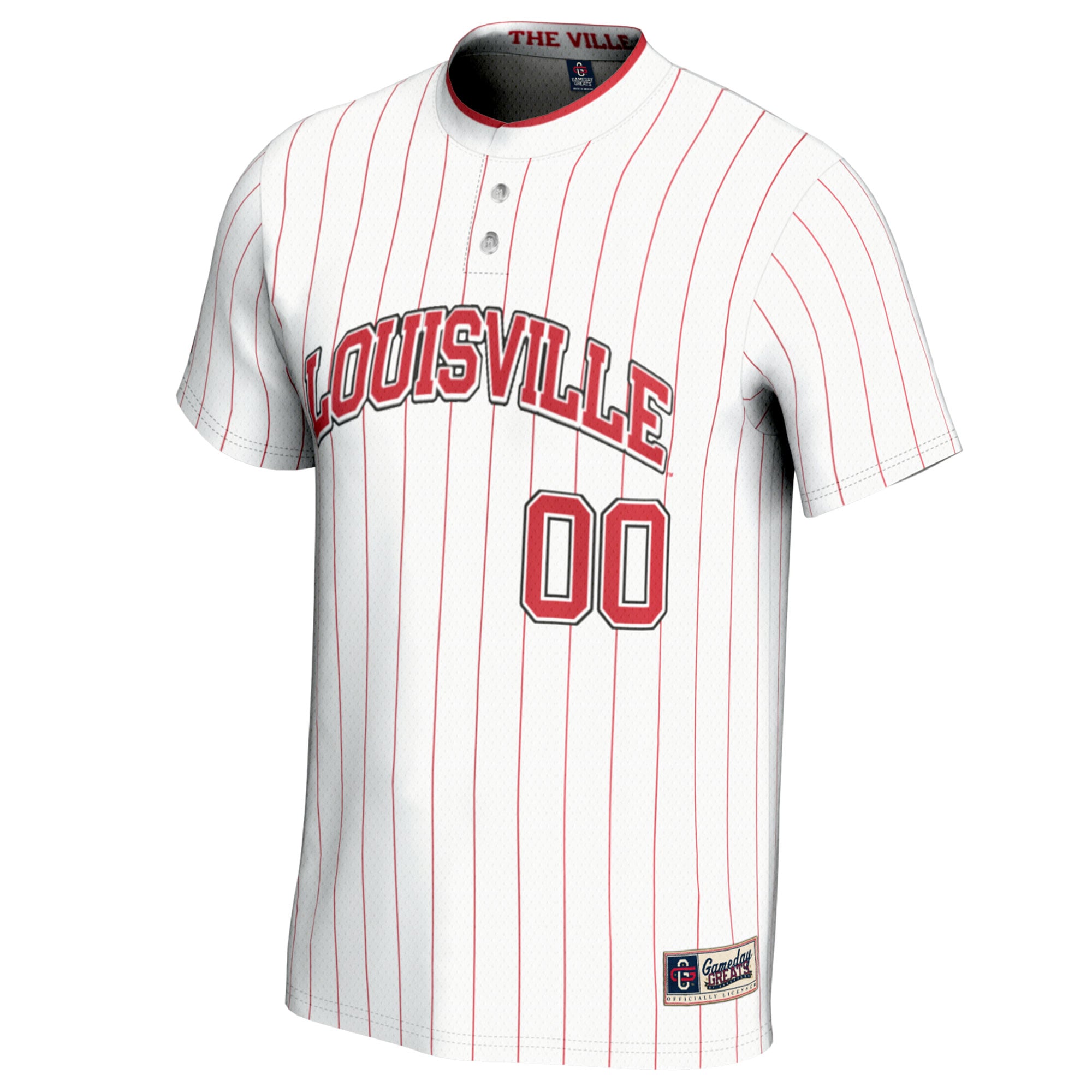 Louisville Cardinals Unisex Lightweight Softball Jersey White - front view