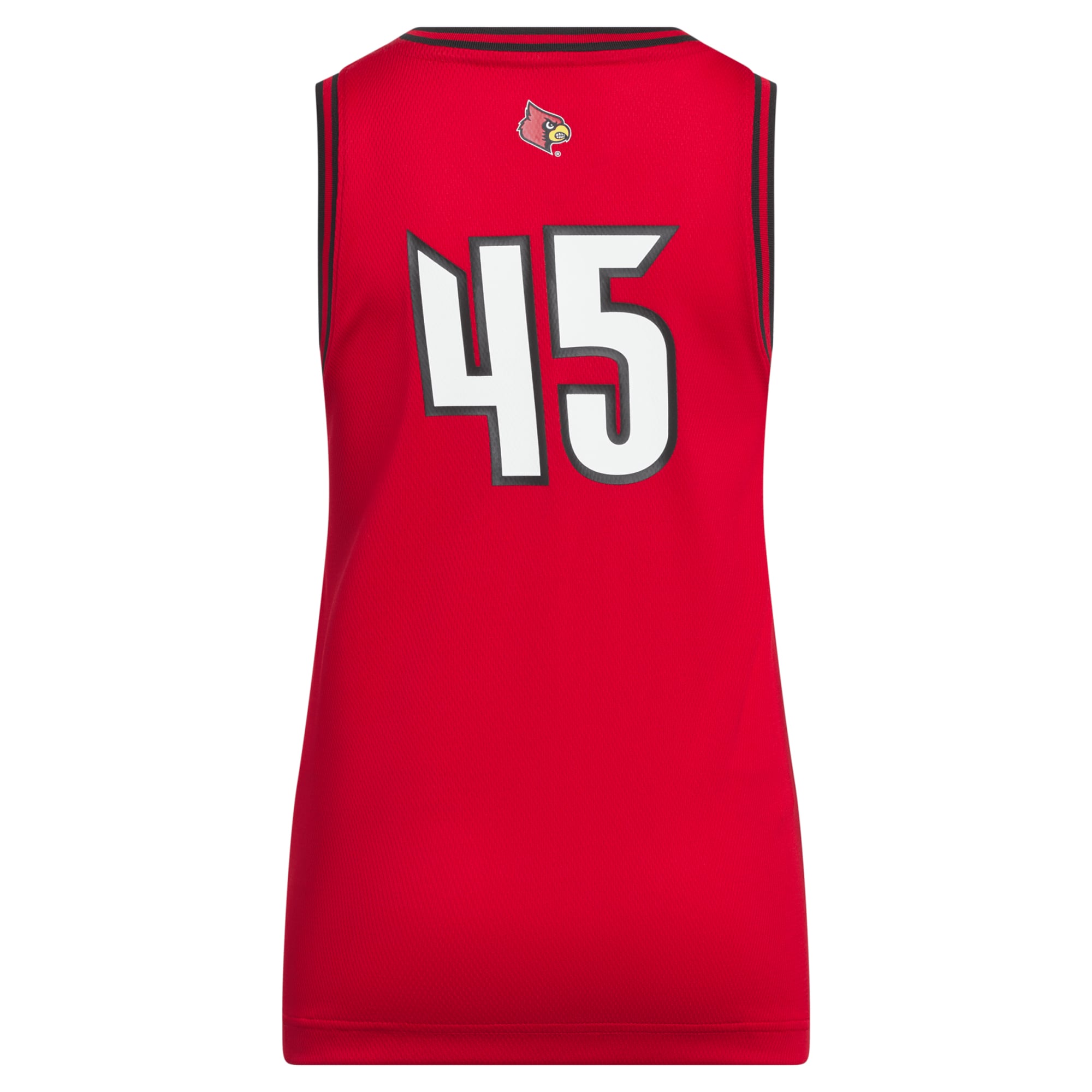 #45 Louisville Cardinals Youth Jersey Red - back view