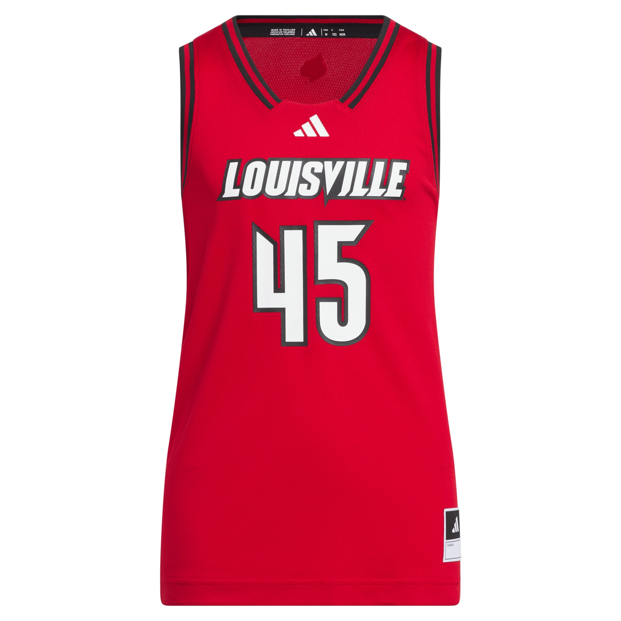 #45 Louisville Cardinals Youth Jersey Red - front view