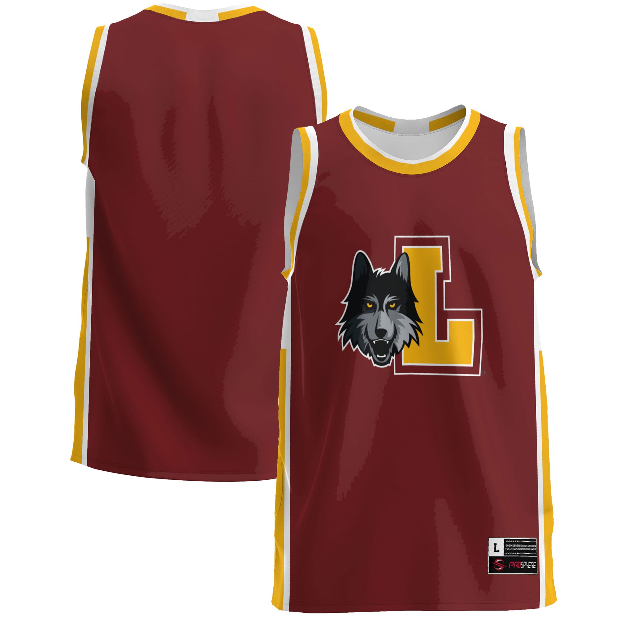Loyola Chicago Ramblers Lightweight Basketball Jersey Maroon - front and back view