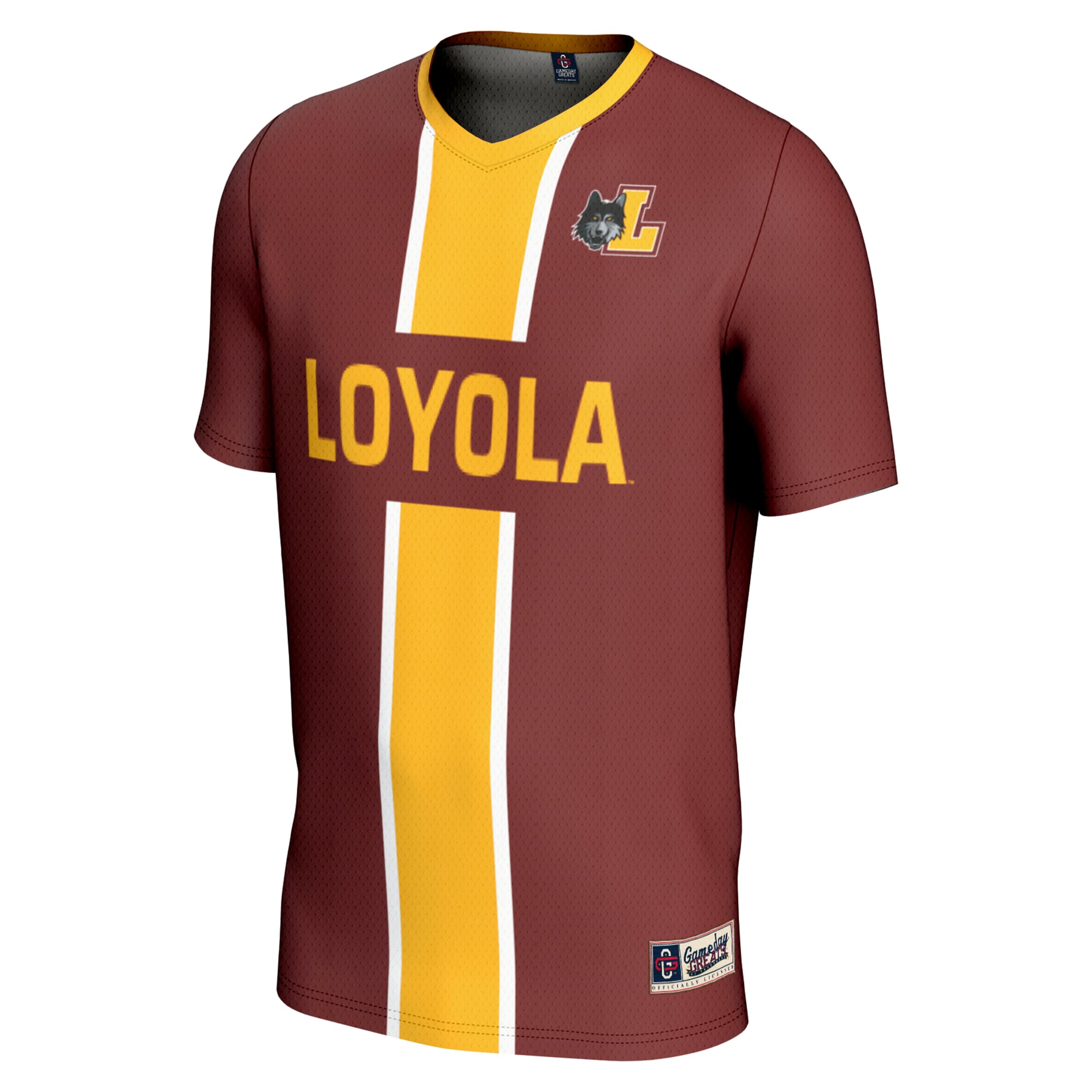 Loyola Chicago Ramblers Unisex Lightweight Soccer Jersey Maroon - front view