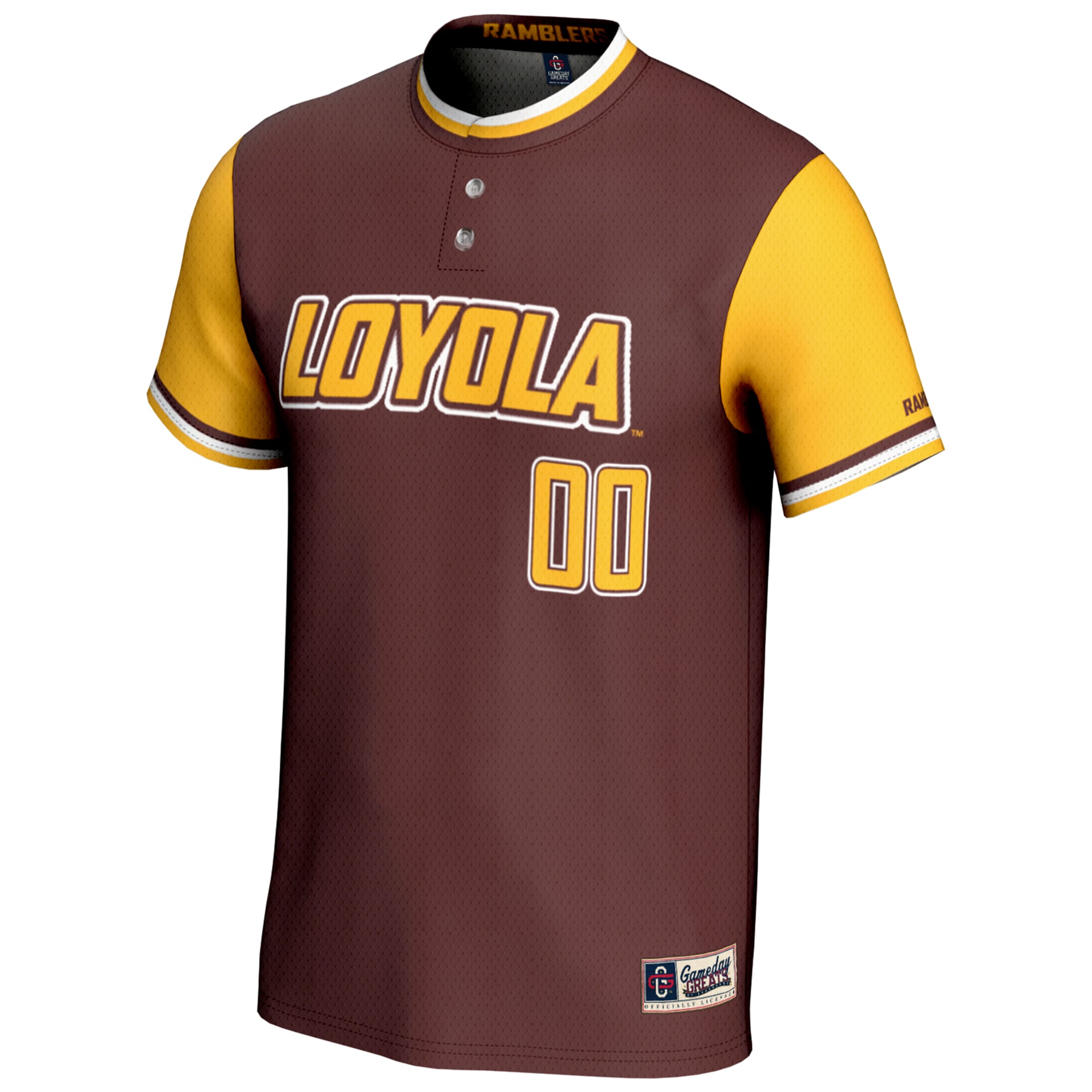 Loyola Chicago Ramblers Unisex Lightweight Softball Jersey - Maroon - front view