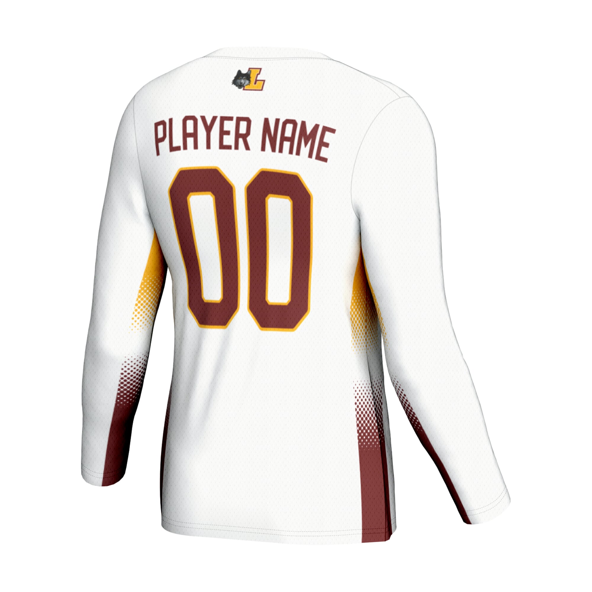 Loyola Chicago Ramblers Unisex Lightweight Volleyball Jersey White - back view