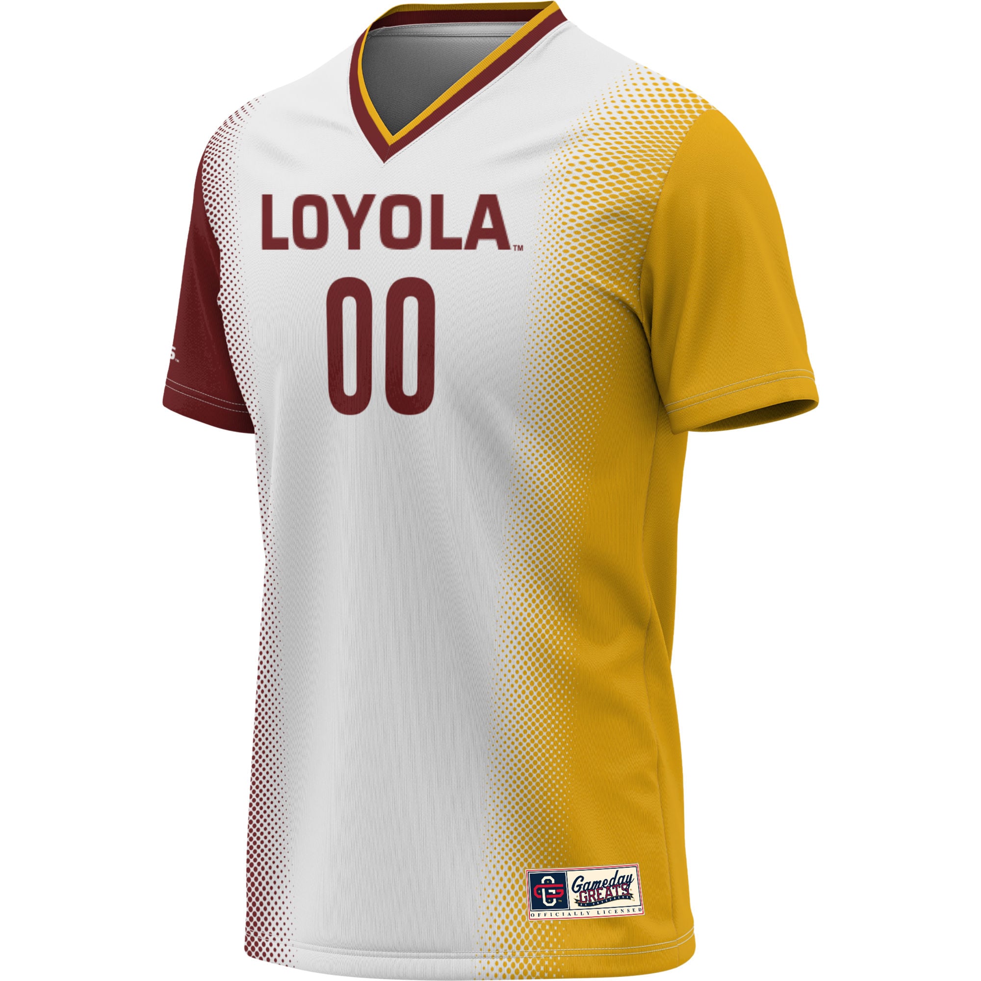 Loyola Chicago Ramblers Youth Lightweight Women's Soccer Jersey White - front view