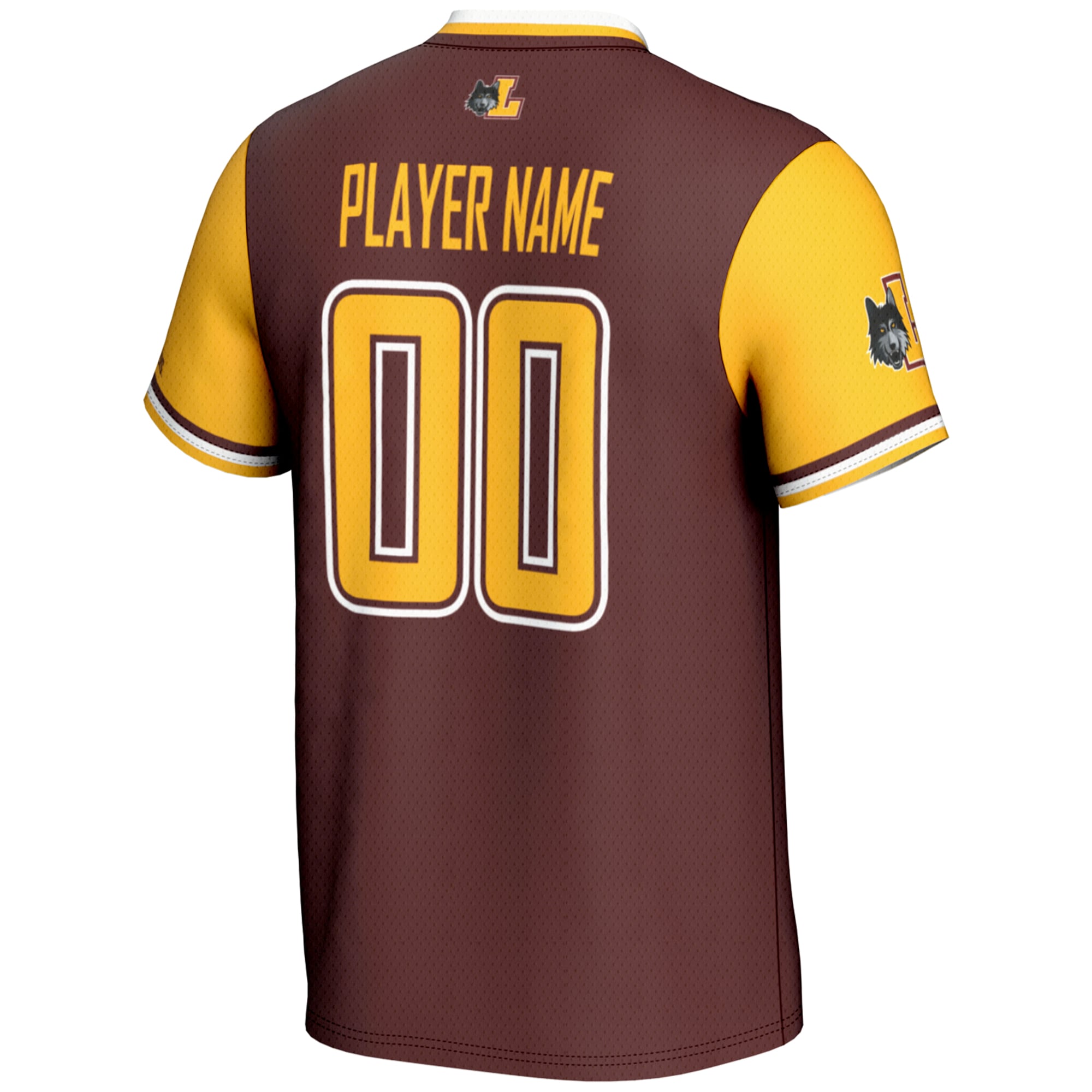 Loyola Chicago Ramblers Youth Lightweight Softball Jersey - Maroon - back view