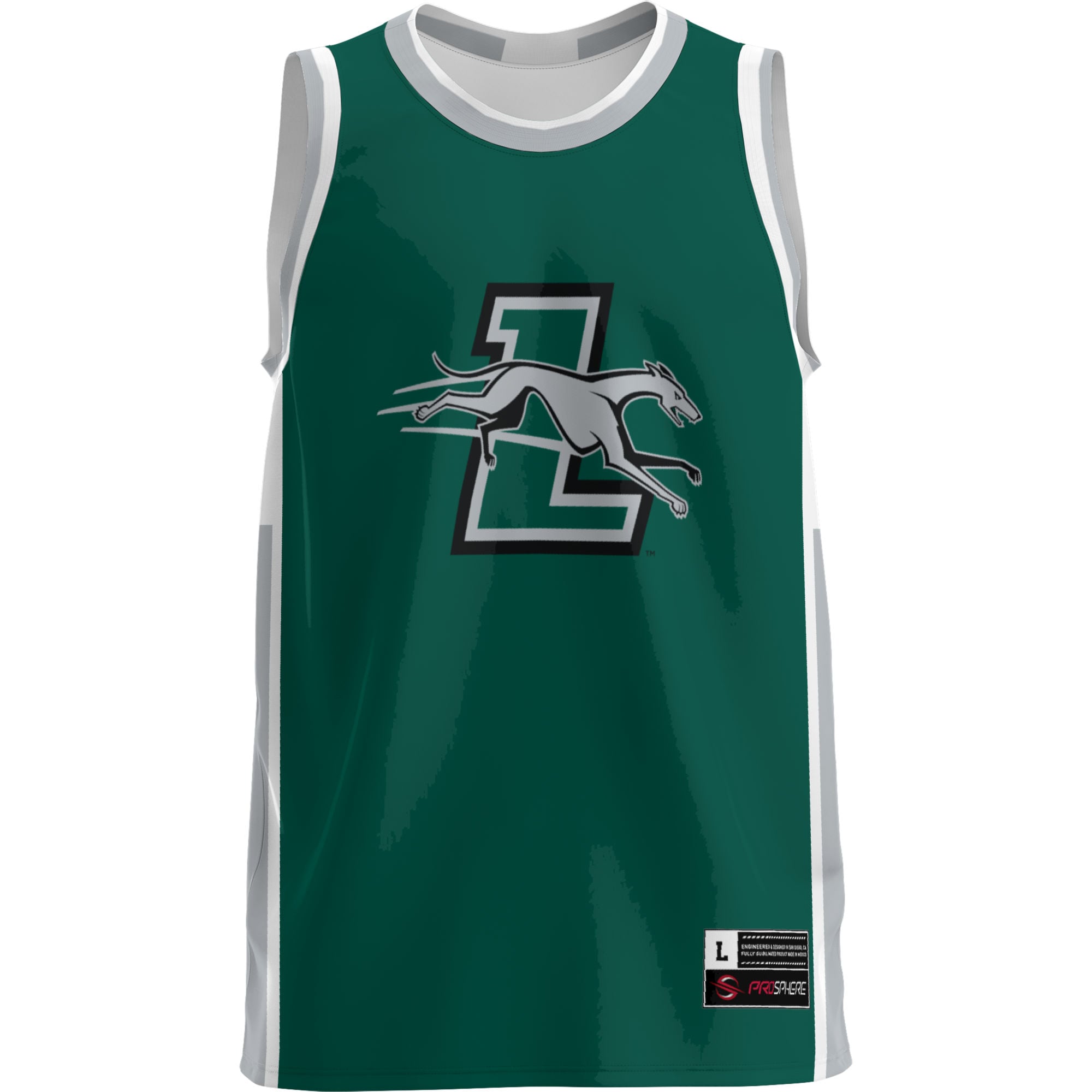 Loyola Greyhounds Lightweight Basketball Jersey Green - front view