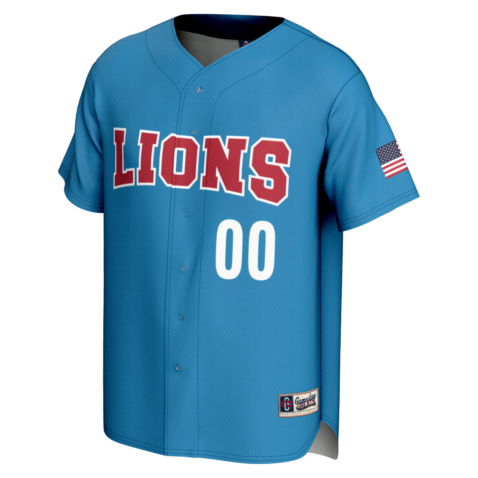 Loyola Marymount Lions Lightweight Baseball Jersey Blue - front view