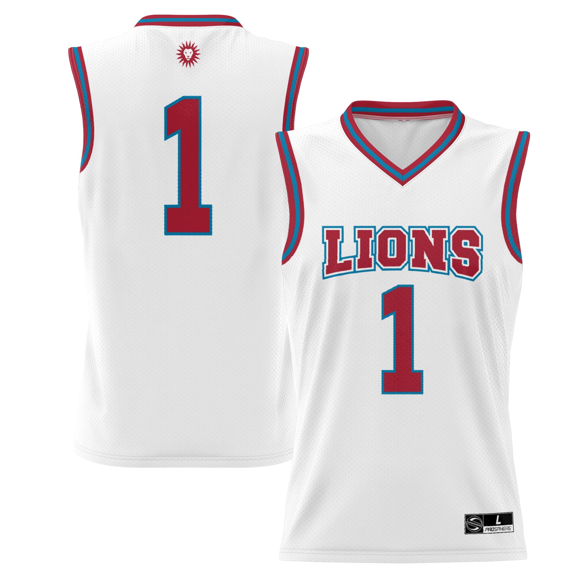 #1 Loyola Marymount Lions Lightweight Basketball Jersey White - front and back view