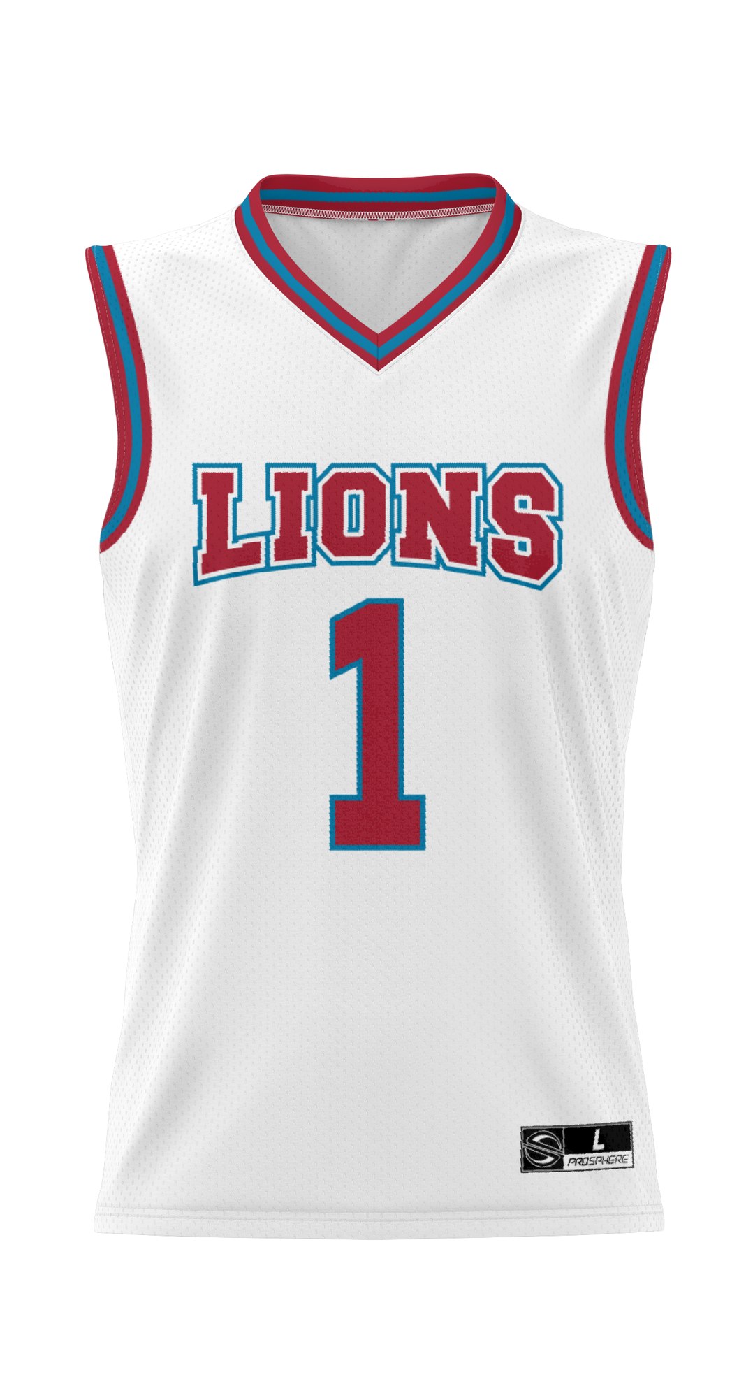 #1 Loyola Marymount Lions Youth Lightweight Basketball Jersey White - front view
