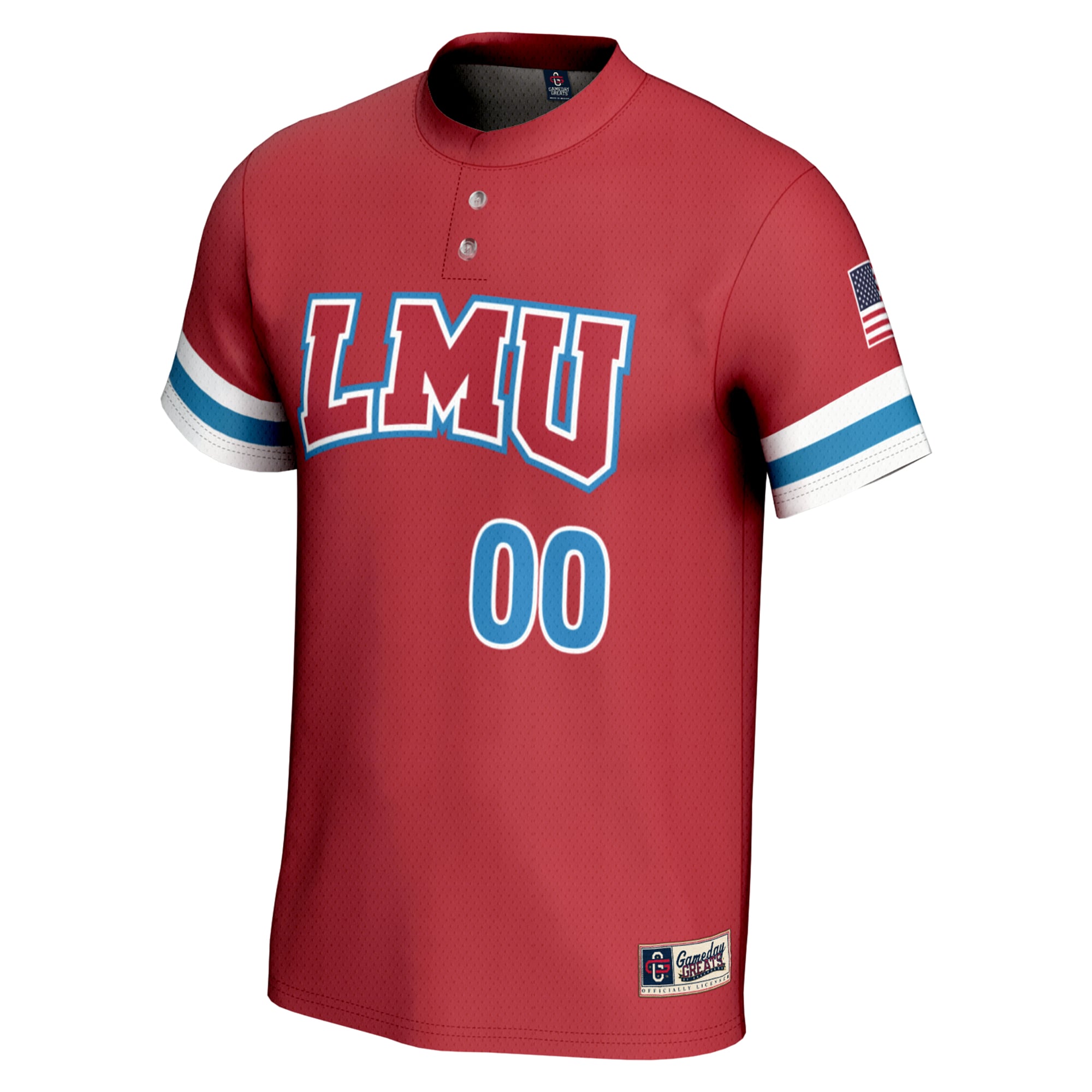 Loyola Marymount Lions Youth Softball Lightweight Jersey Crimson - front view