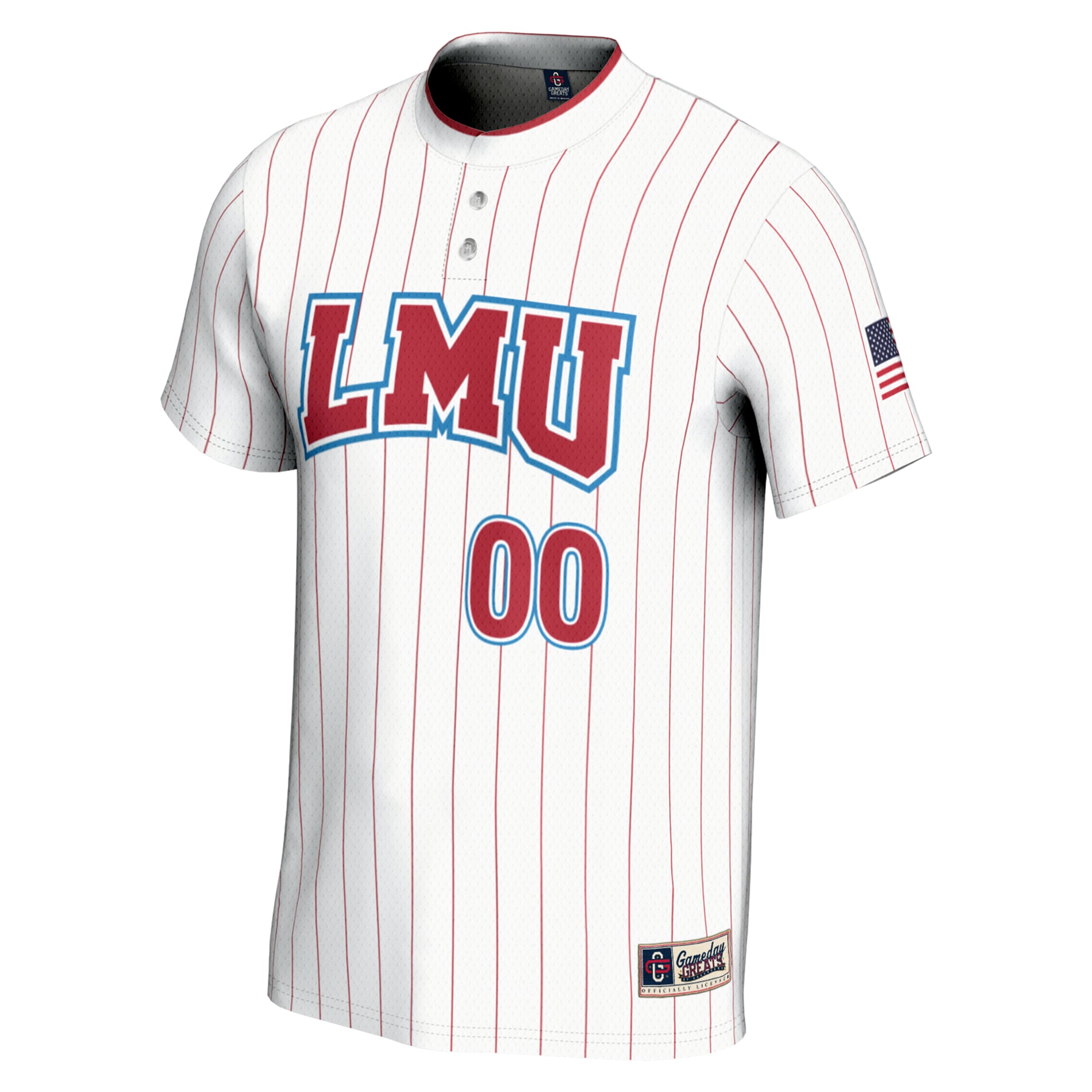 Loyola Marymount Lions Unisex Softball Lightweight Jersey White - front view