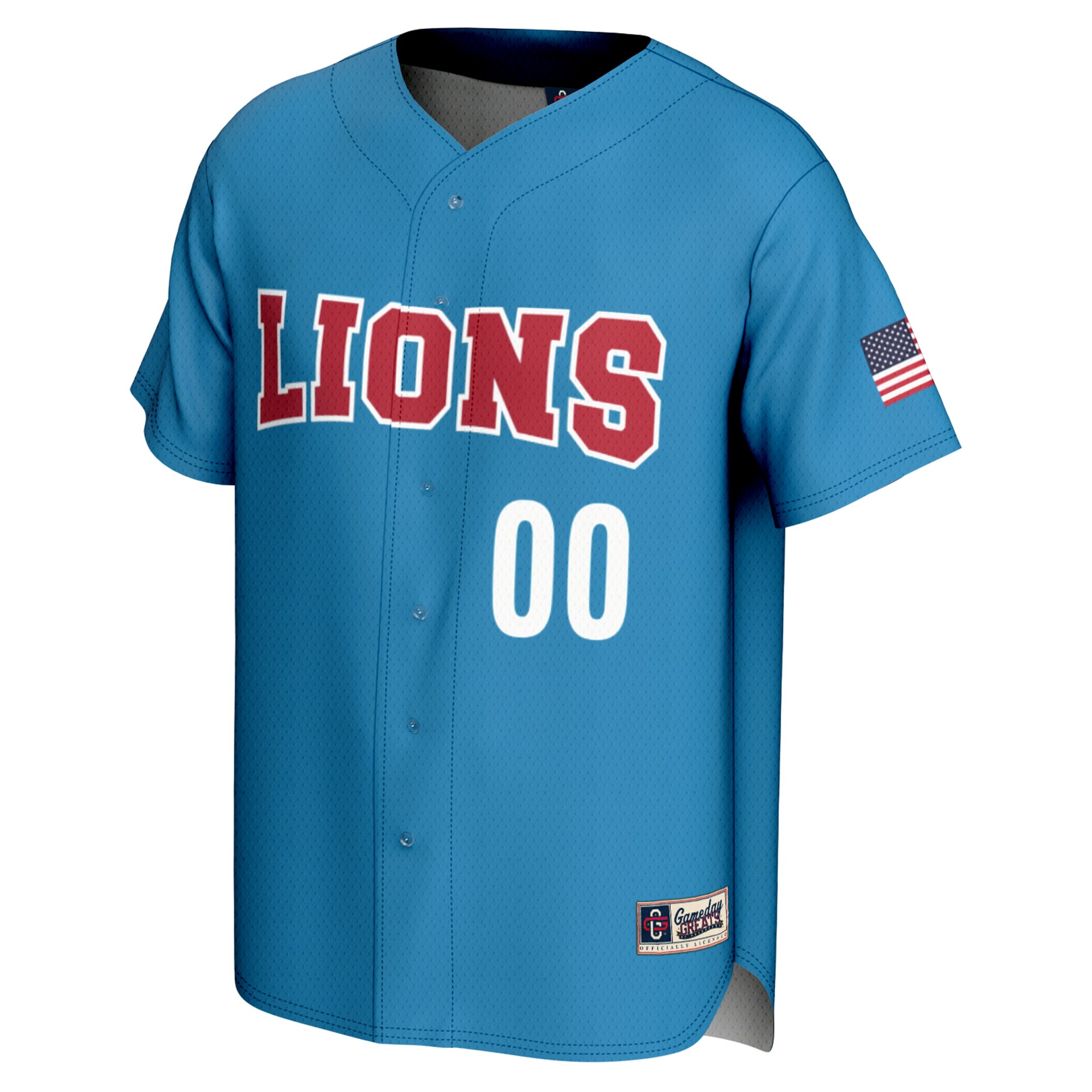 Loyola Marymount Lions Youth Lightweight Baseball Jersey Blue - front view