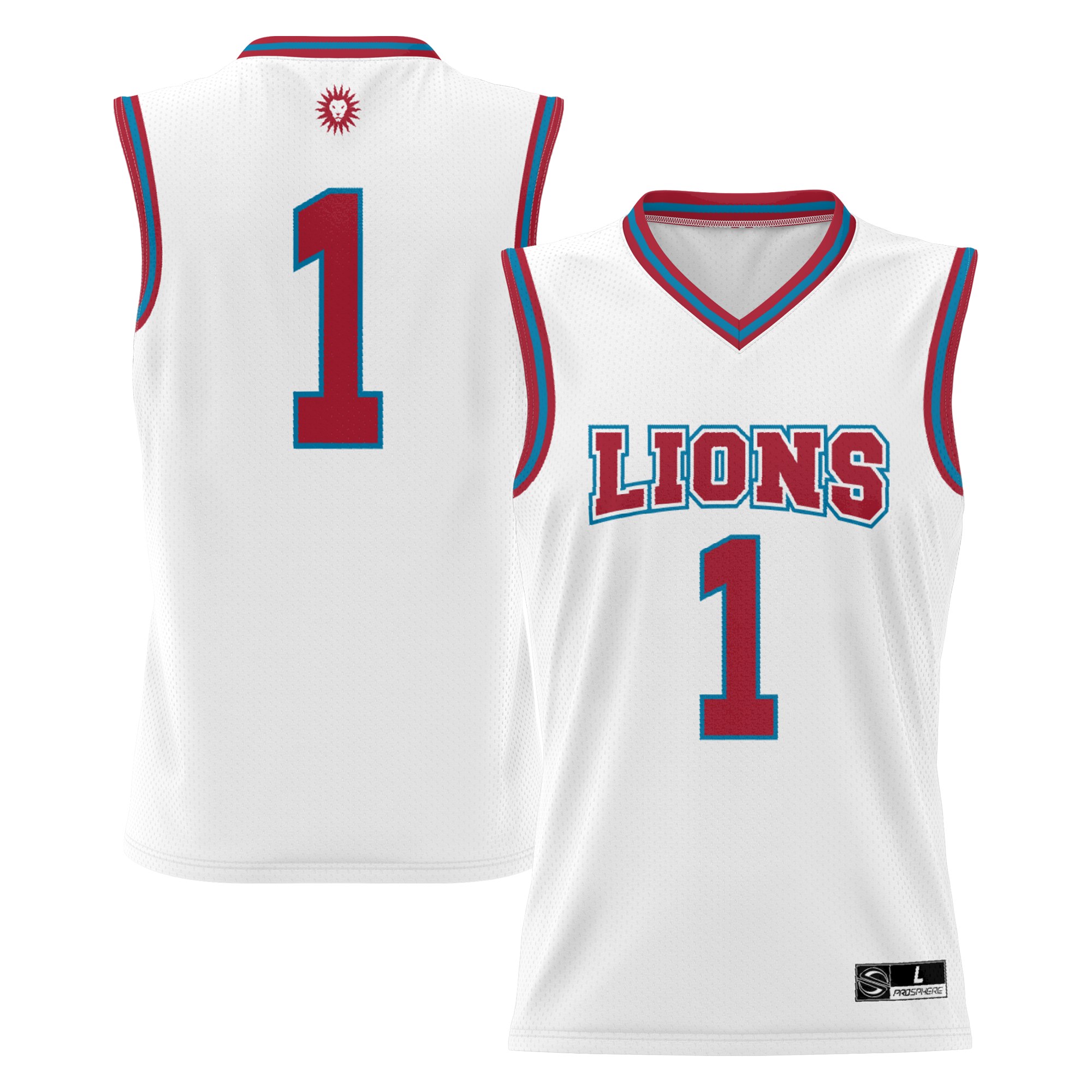 #1 Loyola Marymount Lions Youth Lightweight Basketball Jersey White - front and back view