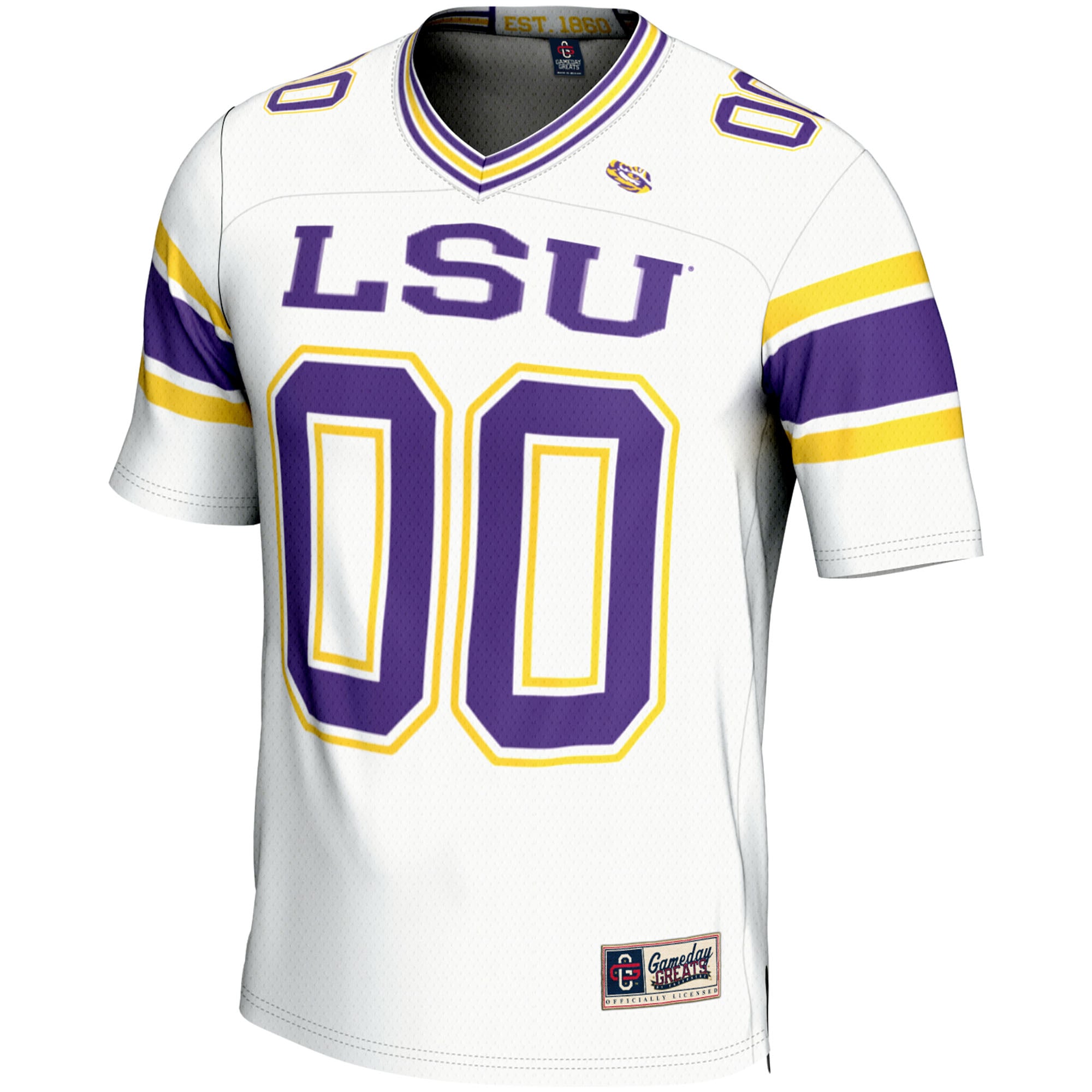 LSU Tigers Football Jersey White - front view