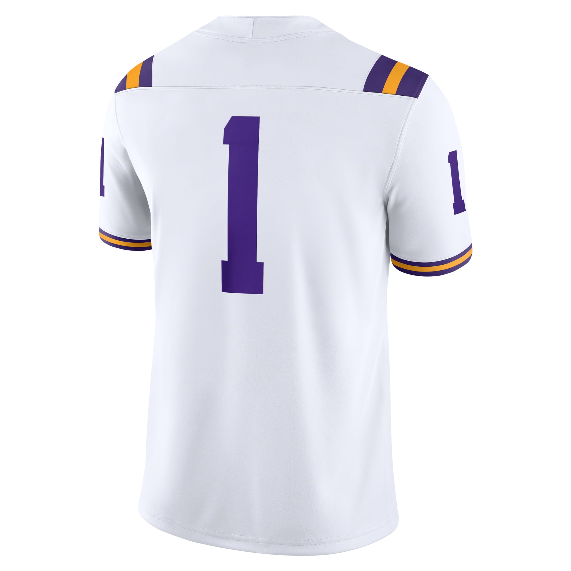 #1 LSU Tigers Jersey White - back view
