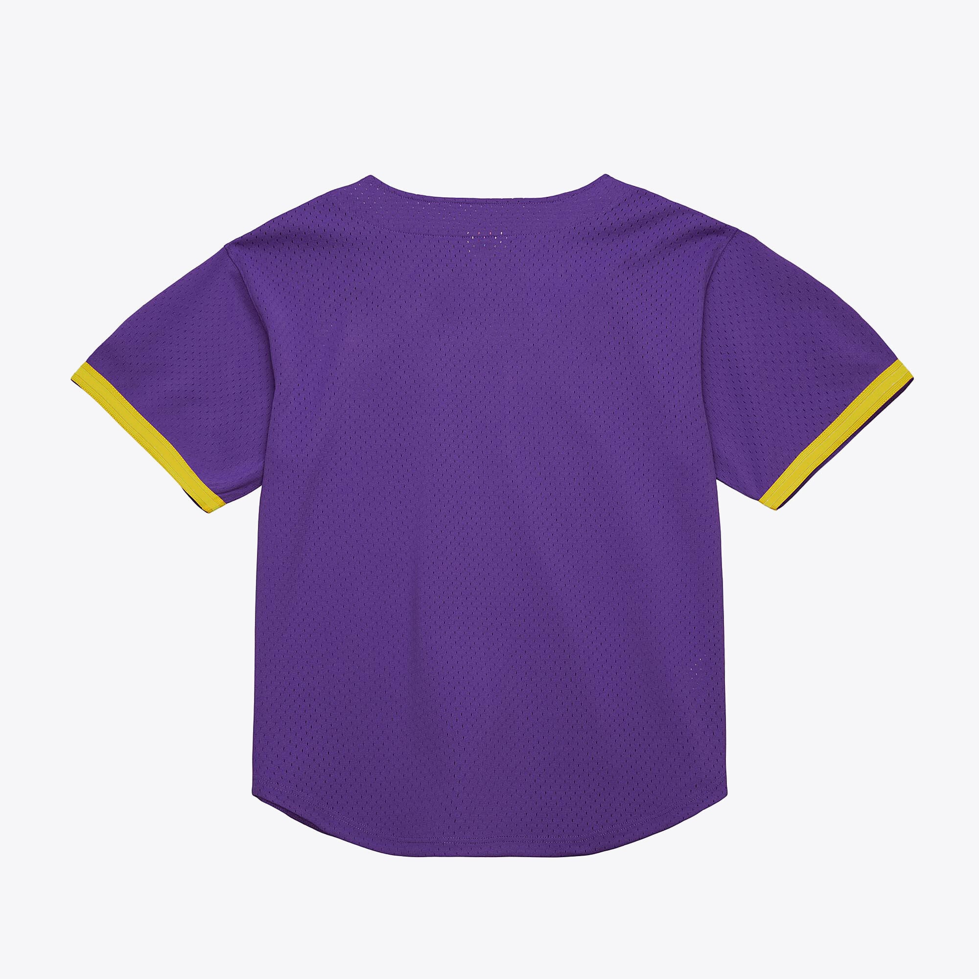 LSU Tigers Mesh Button-Up Batting Practice Baseball Jersey Purple - front view