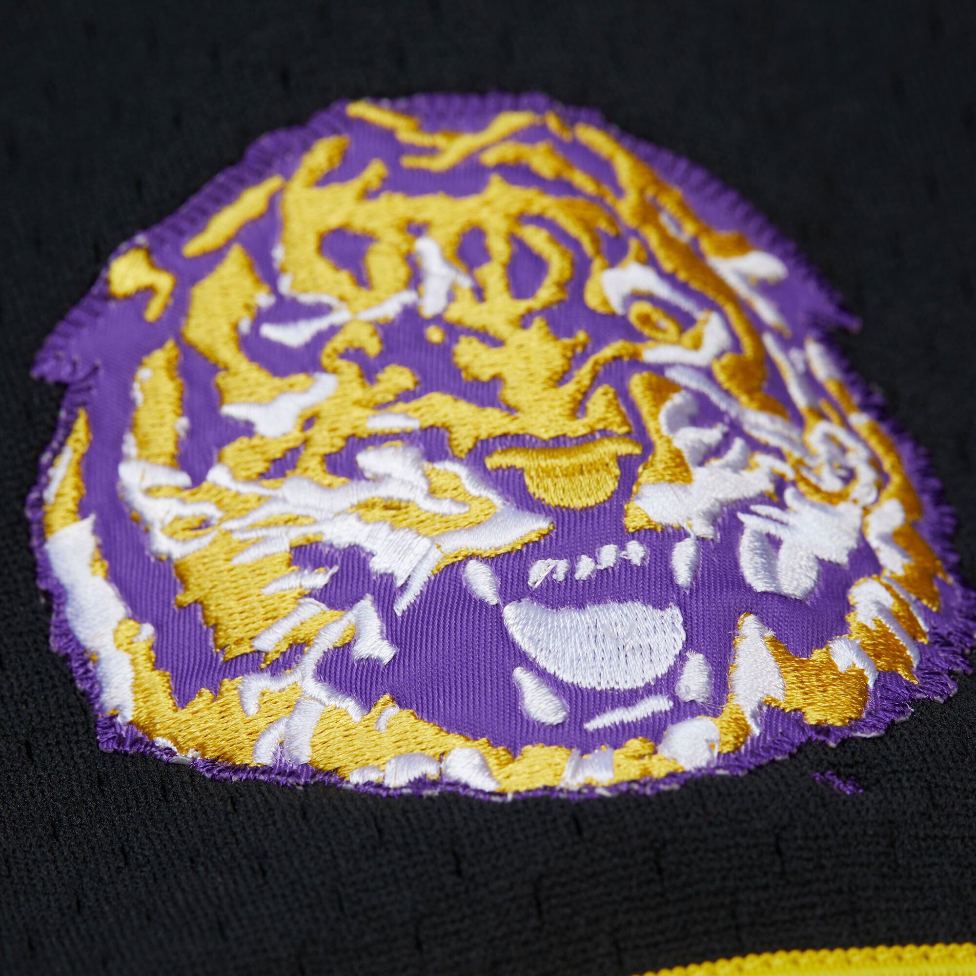 LSU Tigers On The Clock Full-Button Fashion Jersey Black - detail view 3