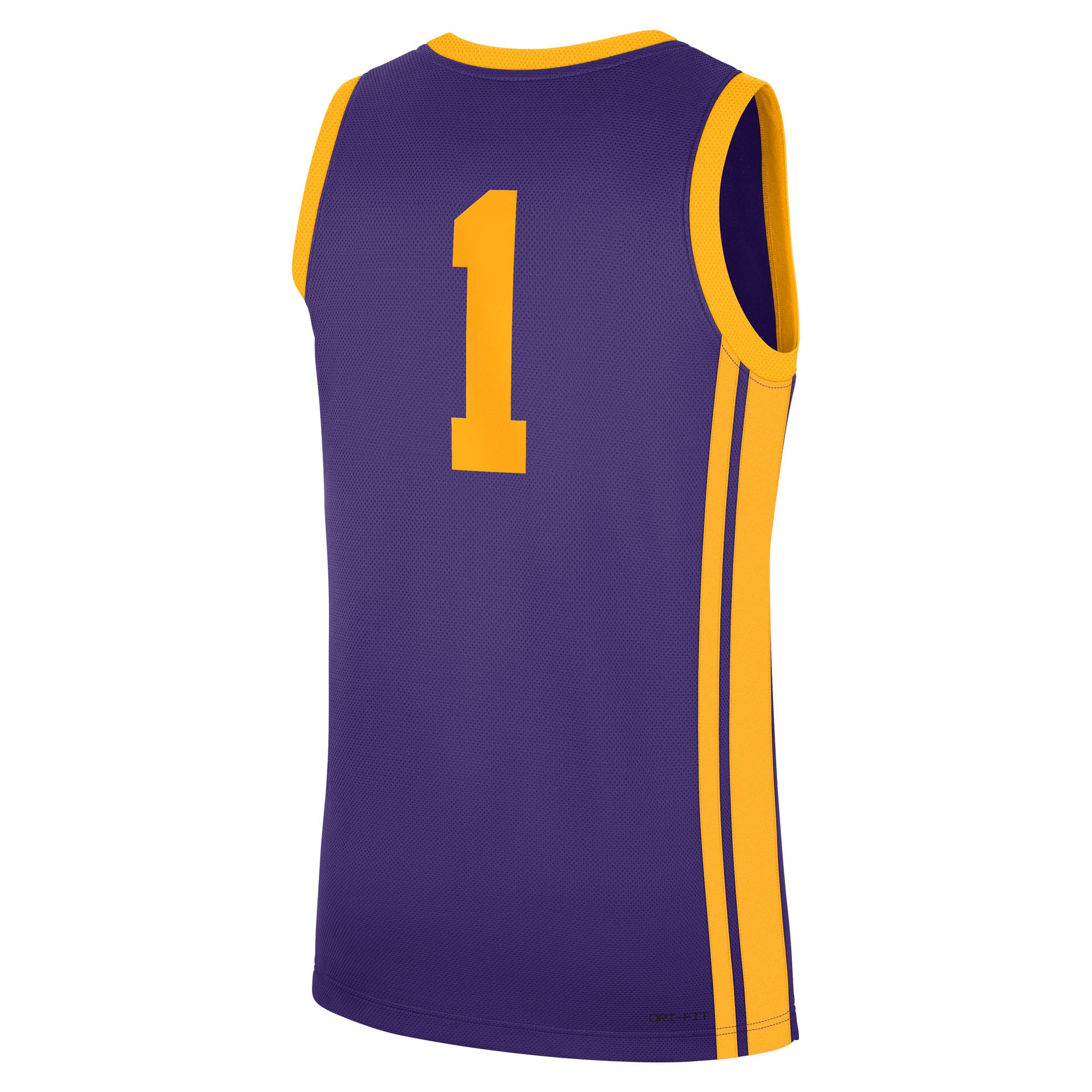 #1 LSU Tigers Road Jersey Purple - back view