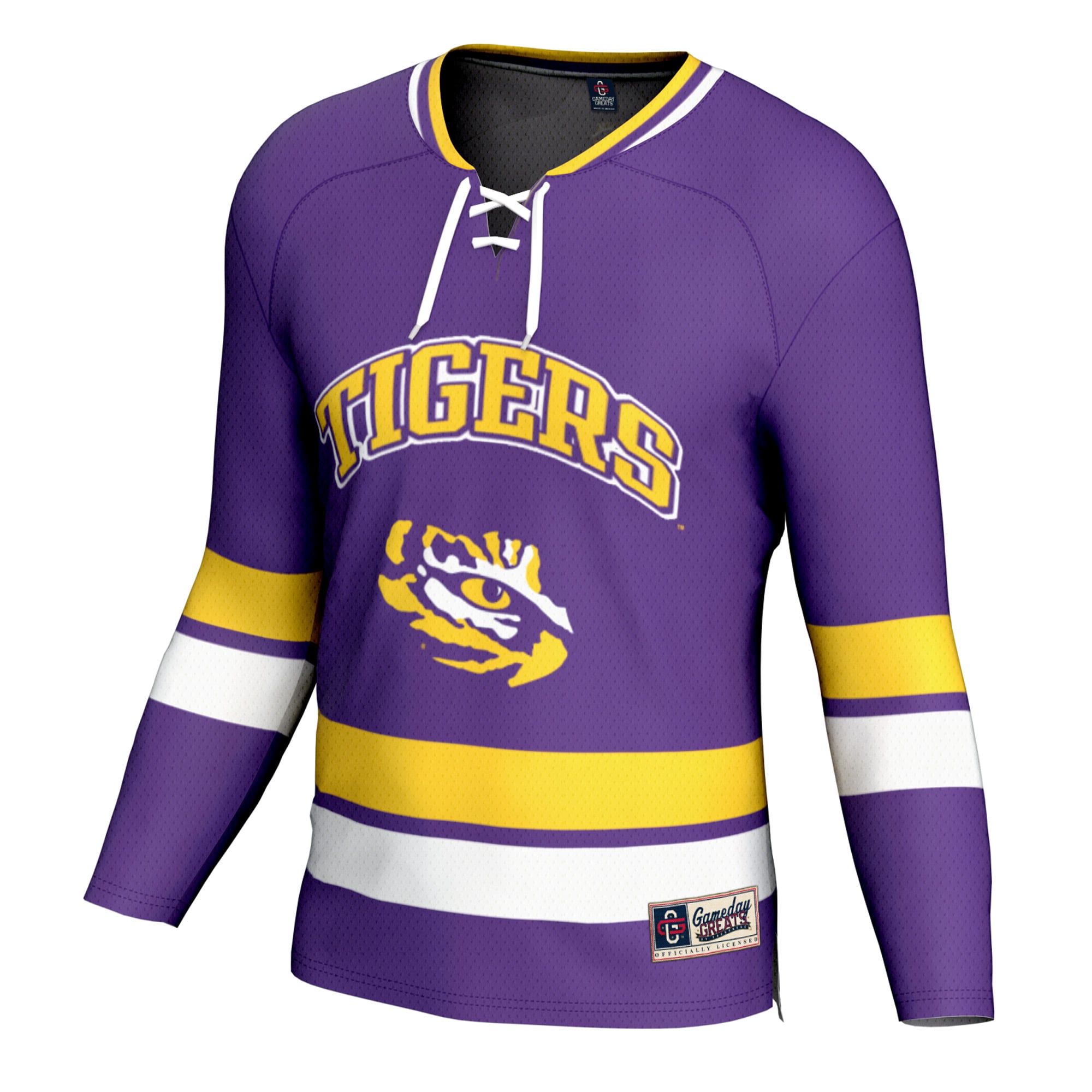 LSU Tigers Spirit Hockey Jersey Purple - front view