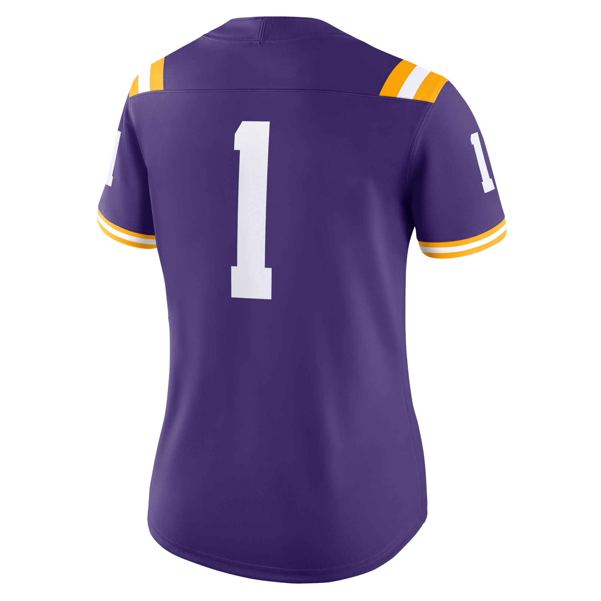 #1 LSU Tigers Women's Jersey Purple - back view