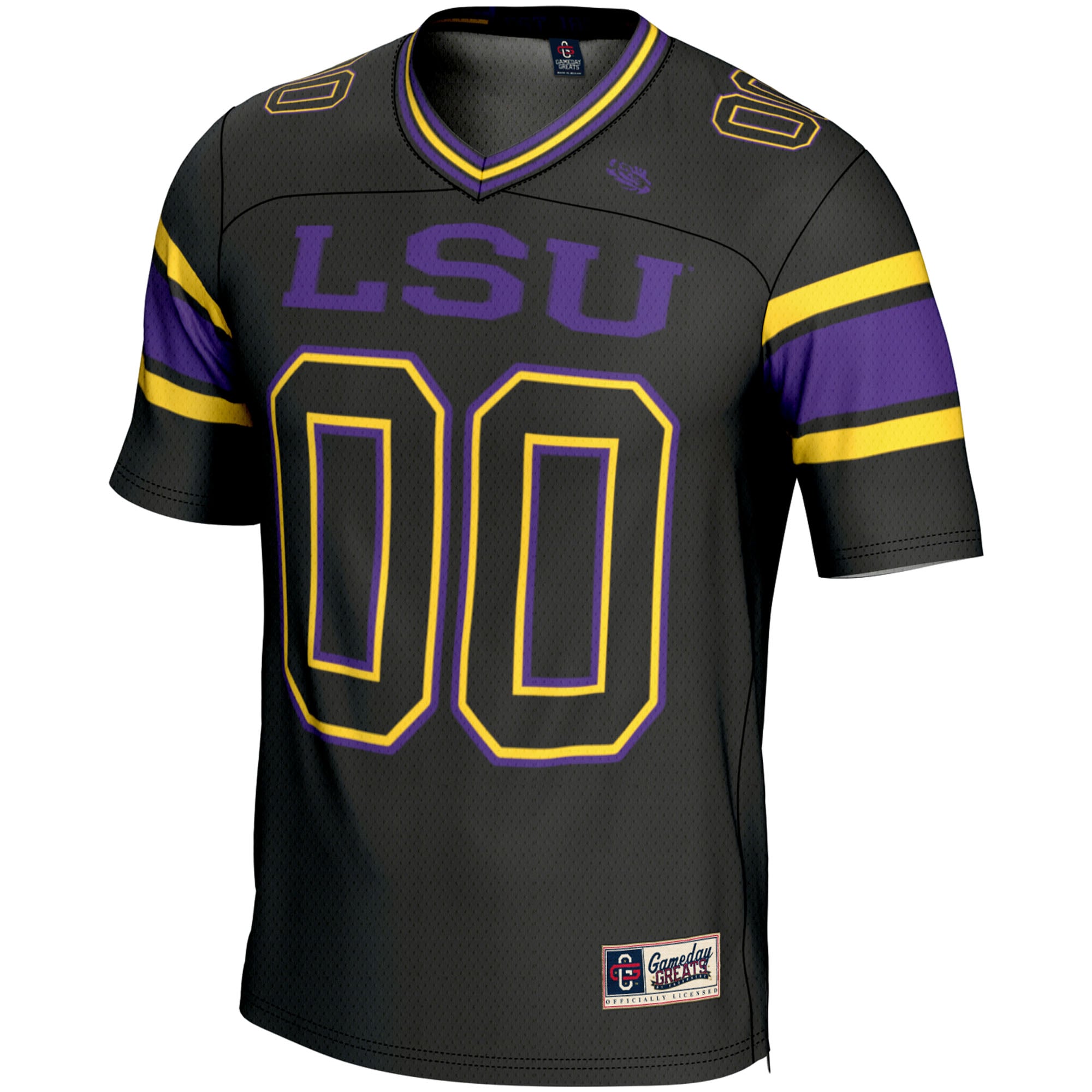 LSU Tigers Youth Football Jersey Black - front view