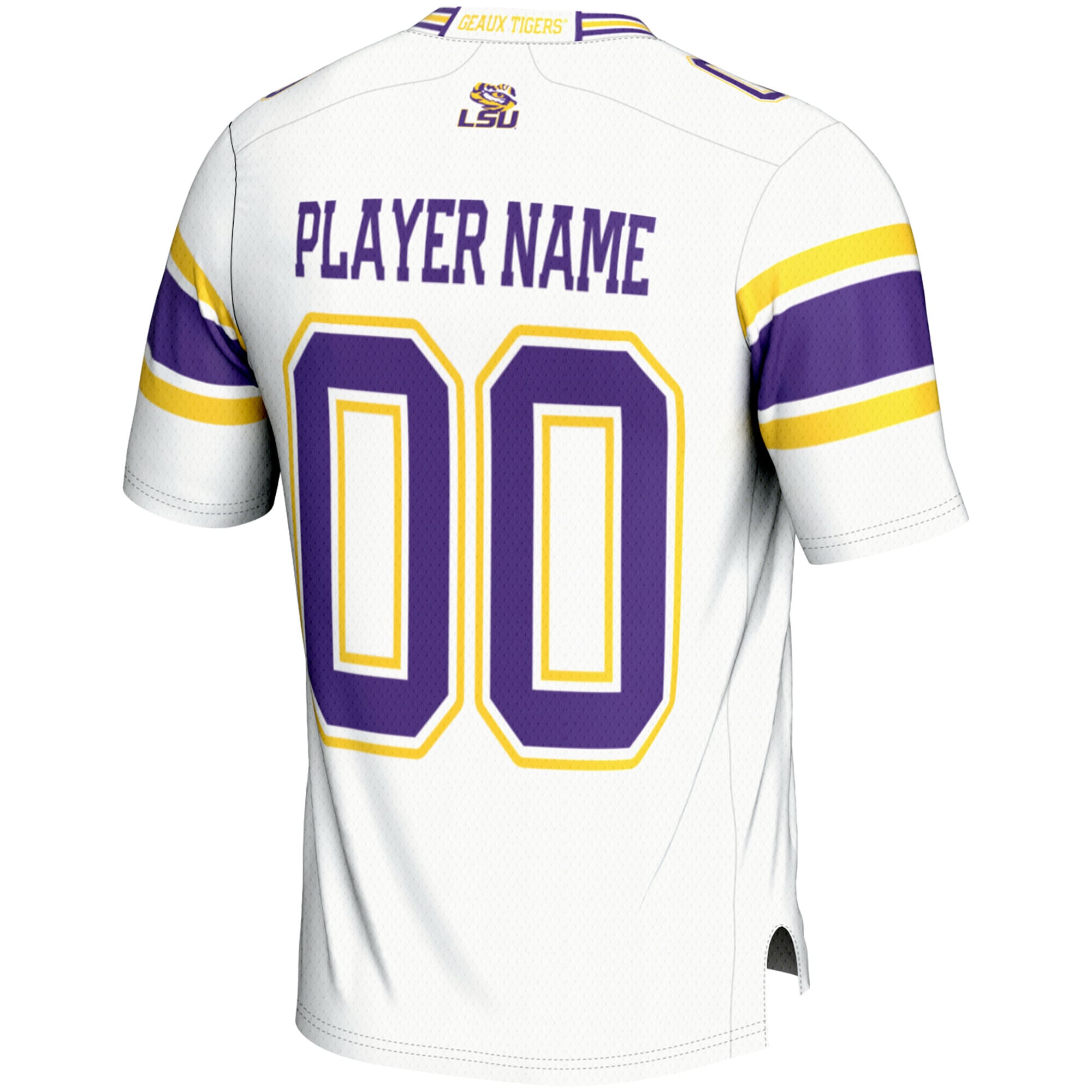 LSU Tigers Youth Football Jersey White - back view