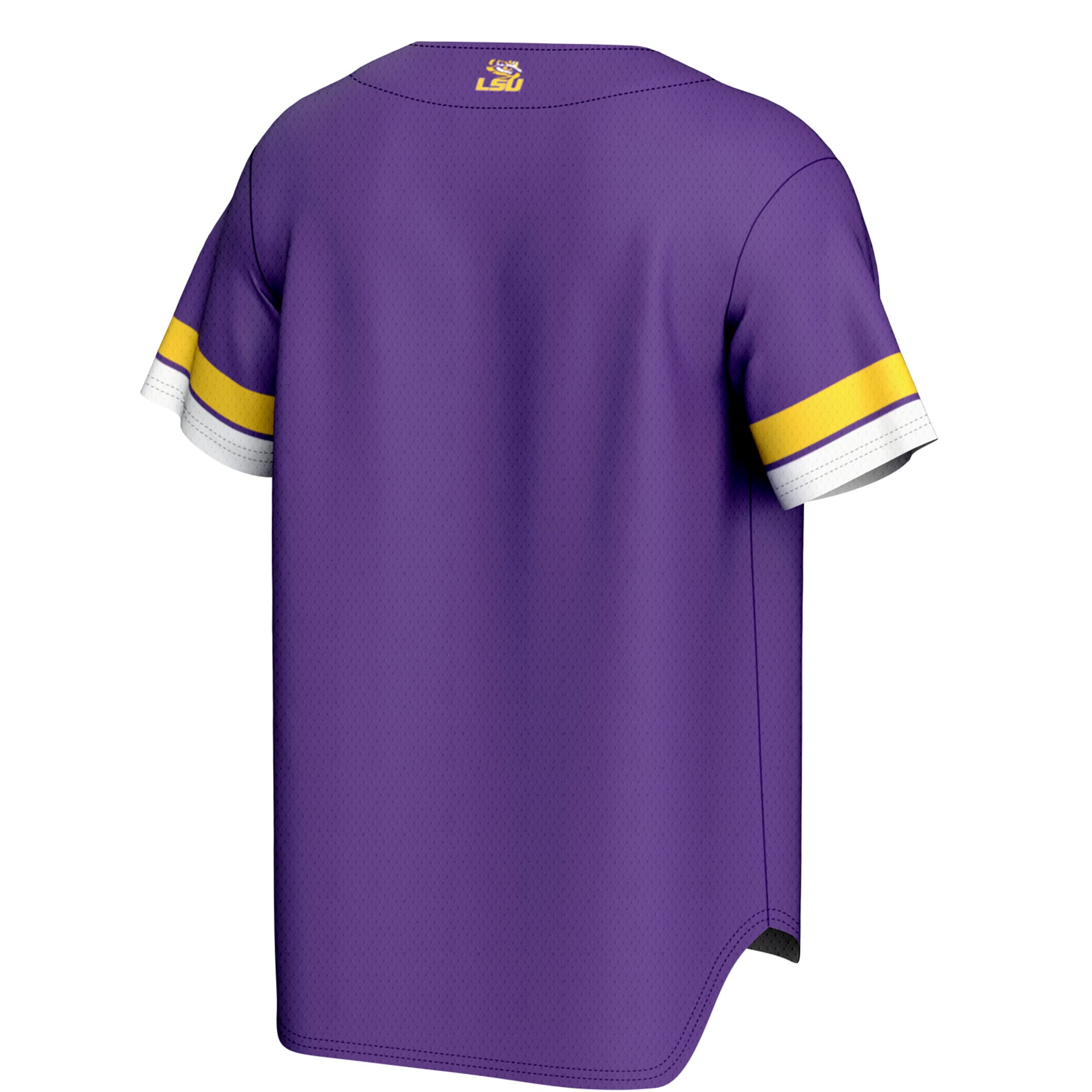 LSU Tigers Youth Spirit Baseball Jersey Purple - back view