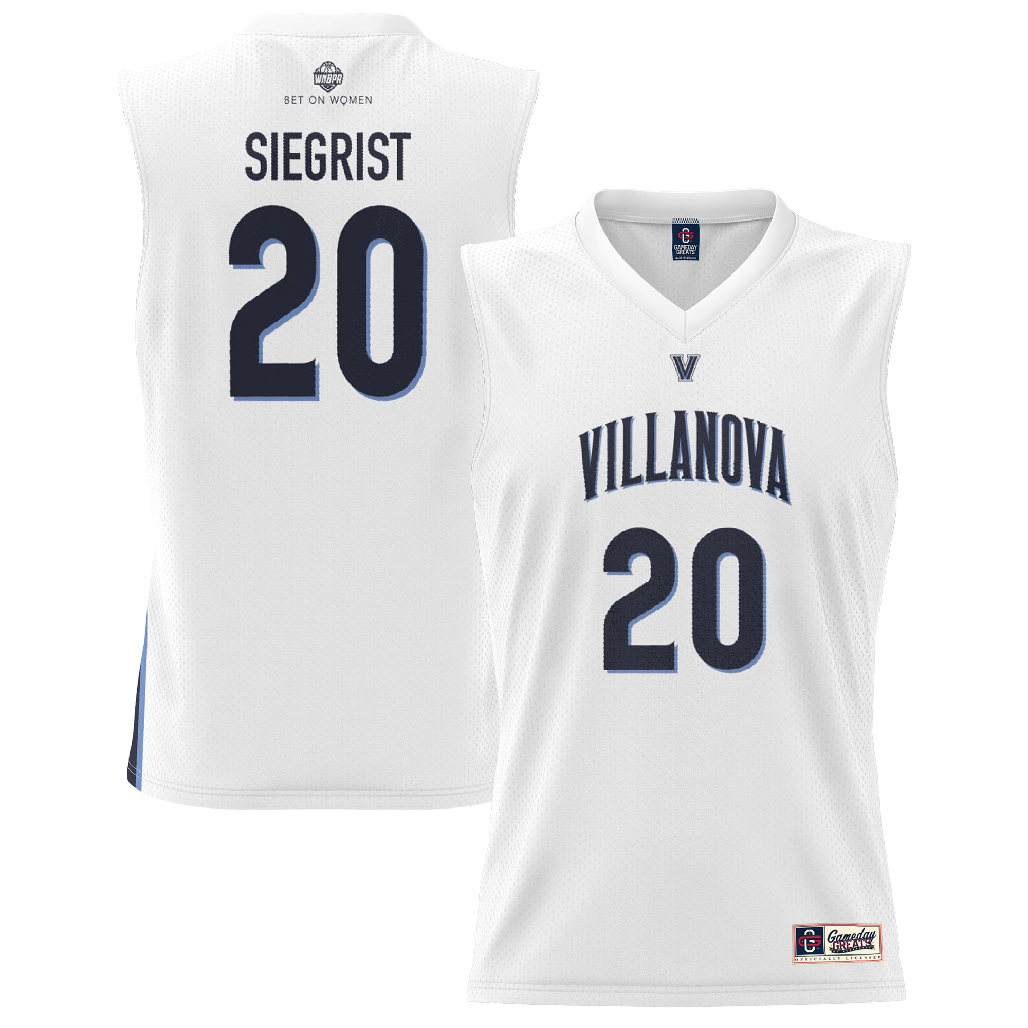 Madison Siegrist Villanova Wildcats Youth Lightweight Basketball Alumni - front and back view