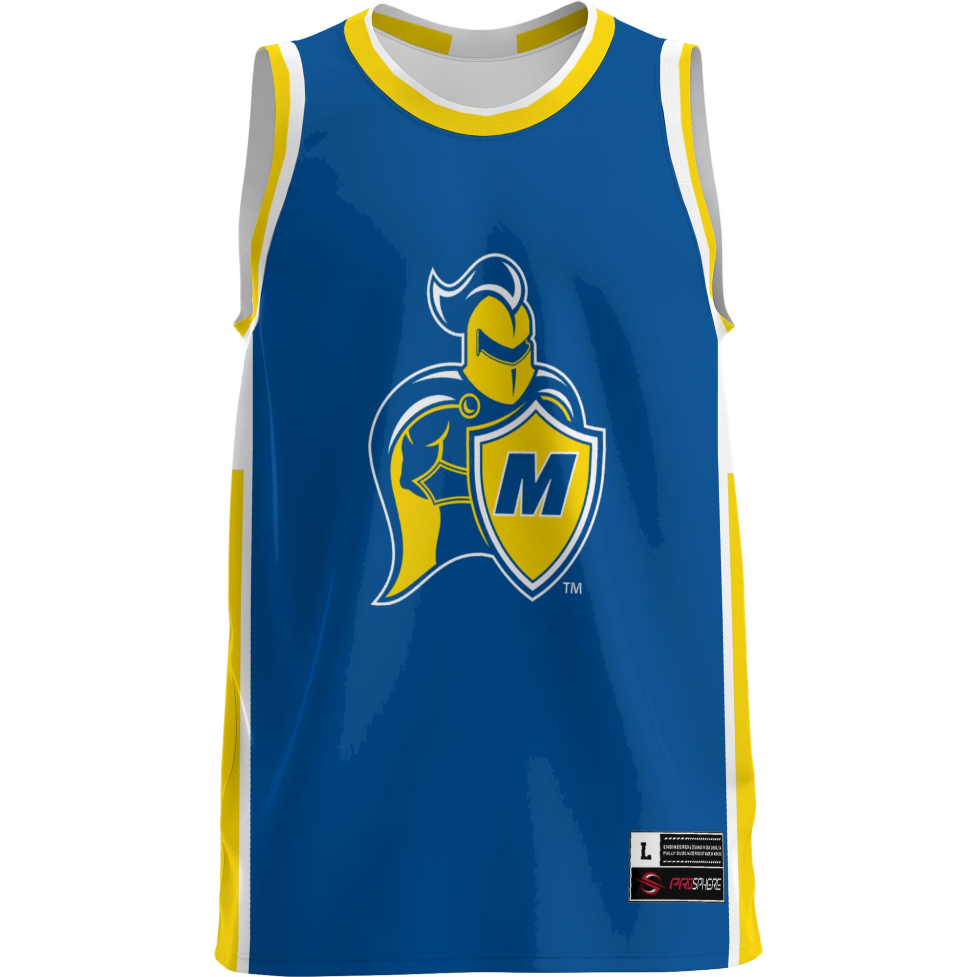 Madonna Crusaders Lightweight Basketball Jersey Blue - front view