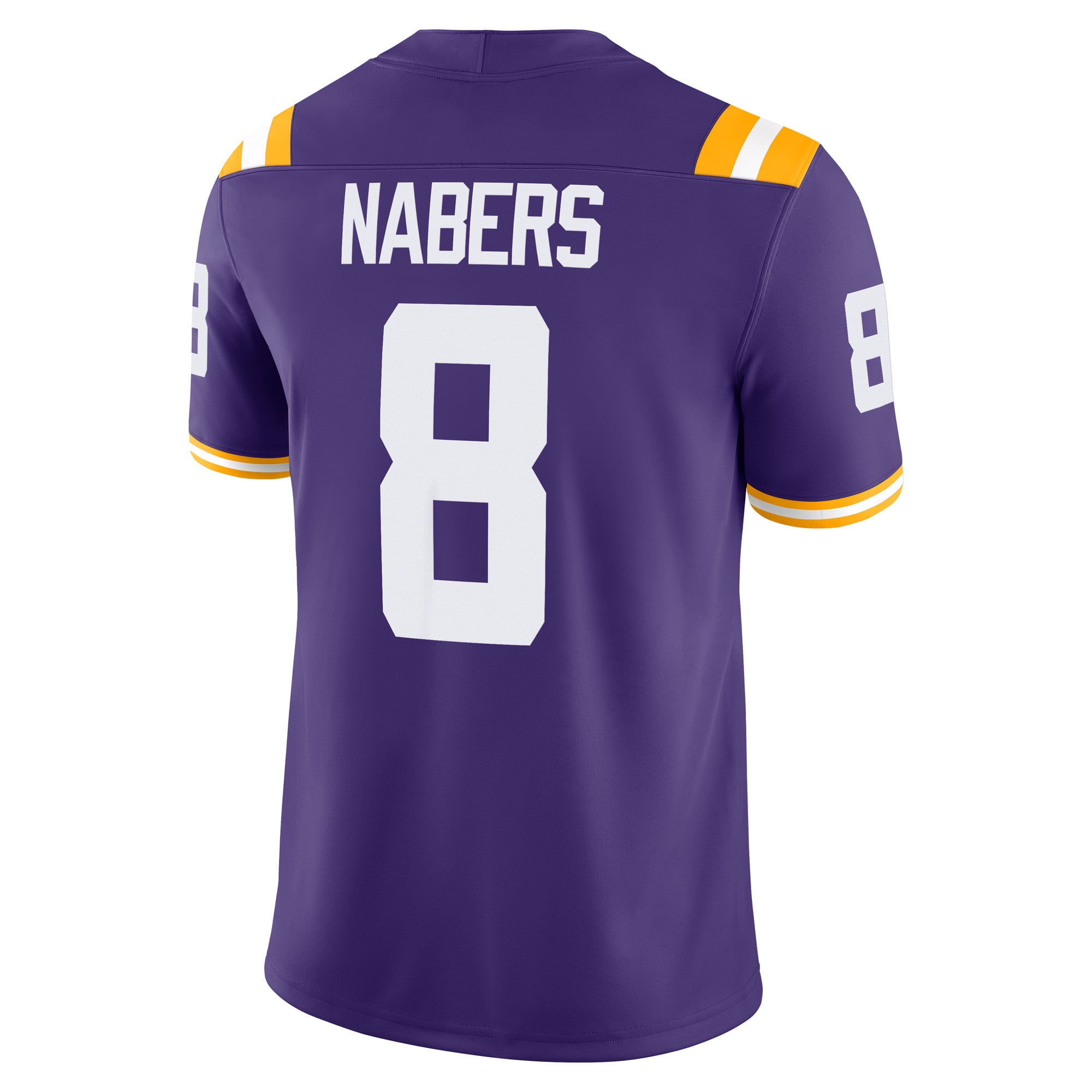 Malik Nabers LSU Tigers Player Jersey Purple - back view