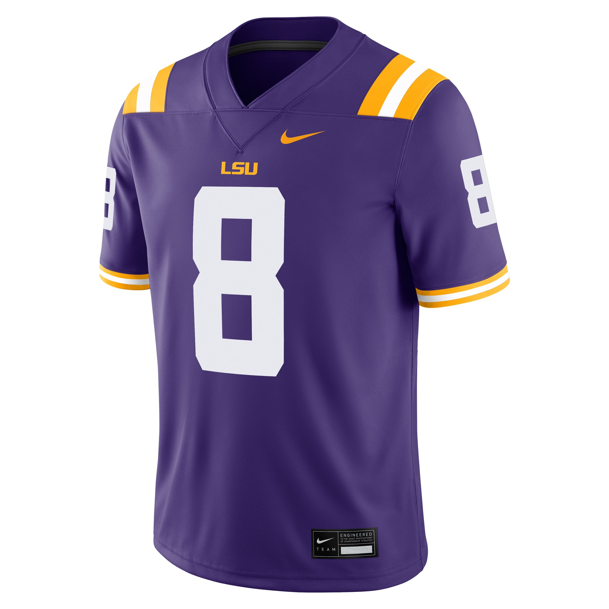 Malik Nabers LSU Tigers Player Jersey Purple - front view
