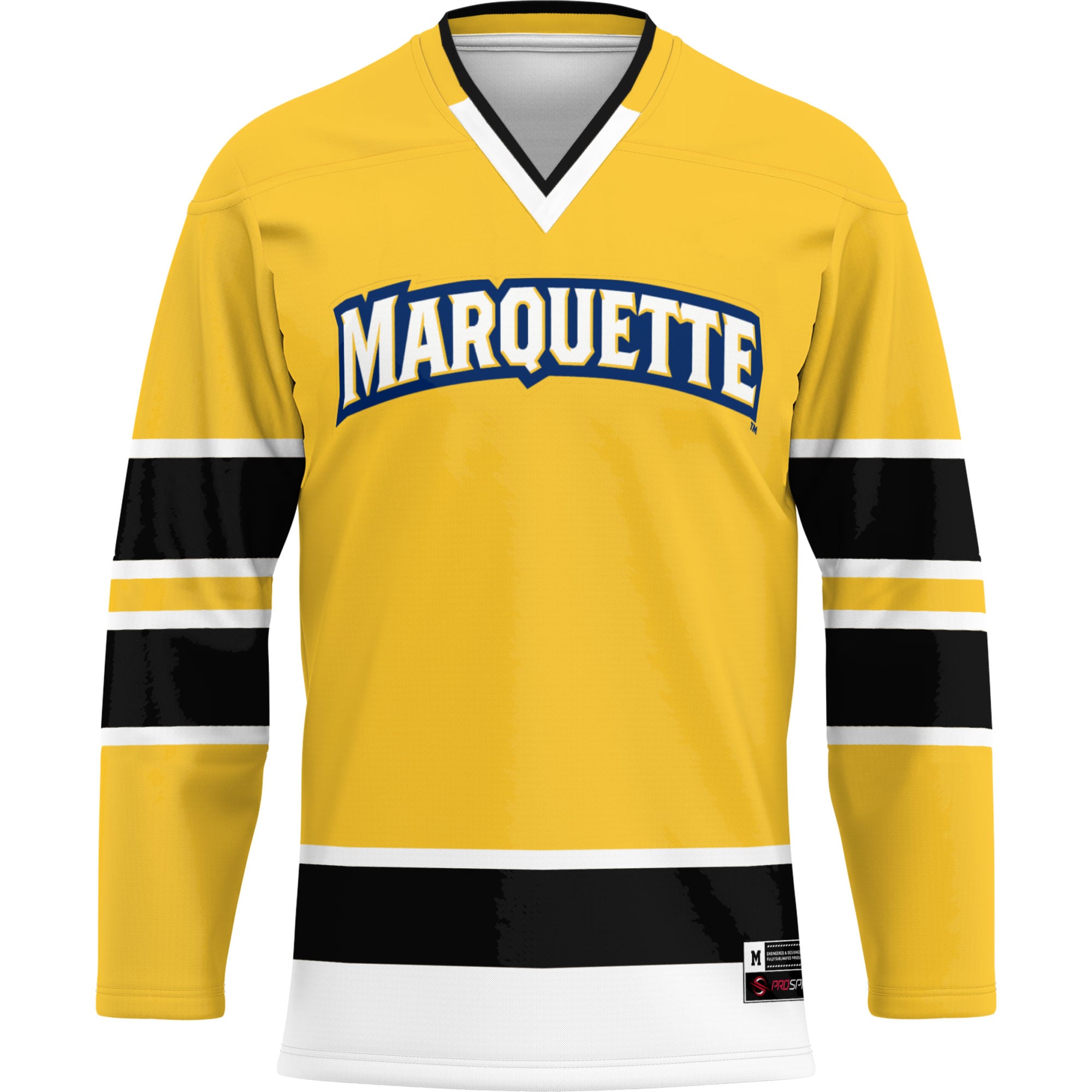 Marquette Golden Eagles Hockey Jersey Blue - front view