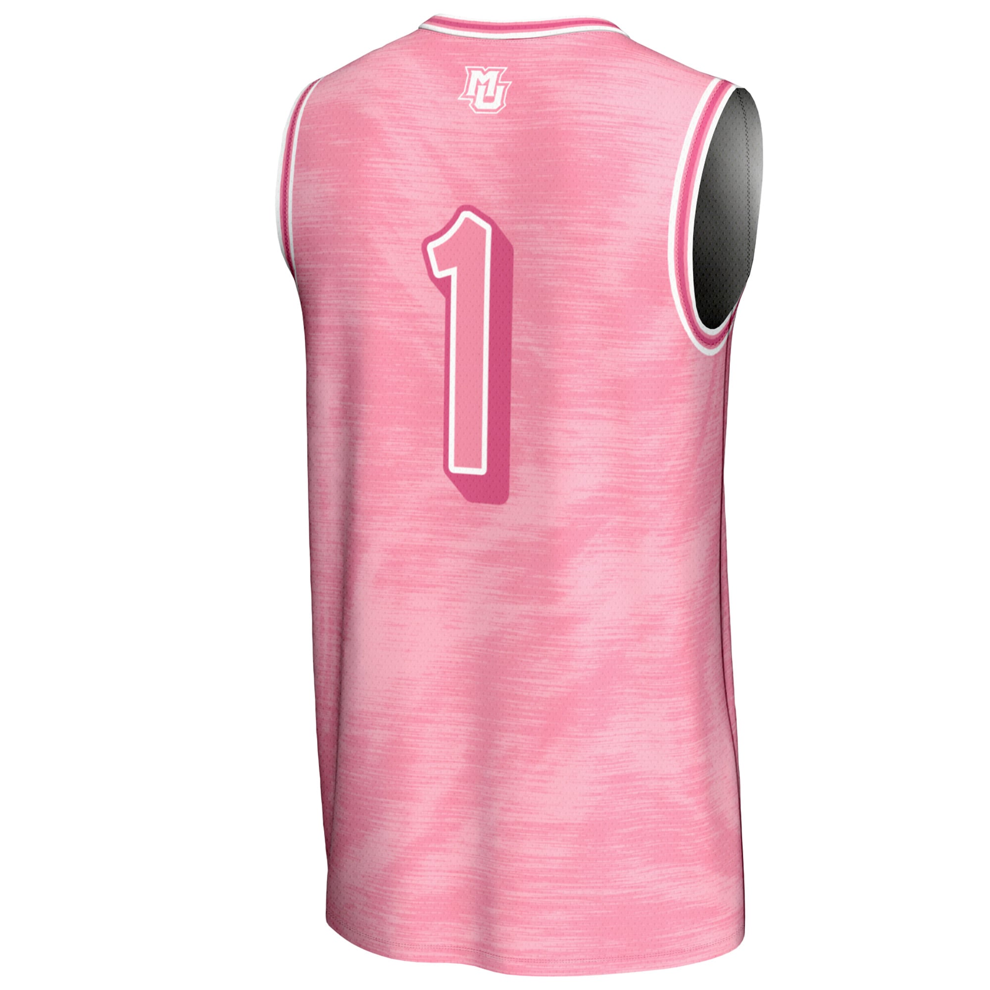 #1 Marquette Golden Eagles Unisex Lightweight Basketball Jersey Pink - back view