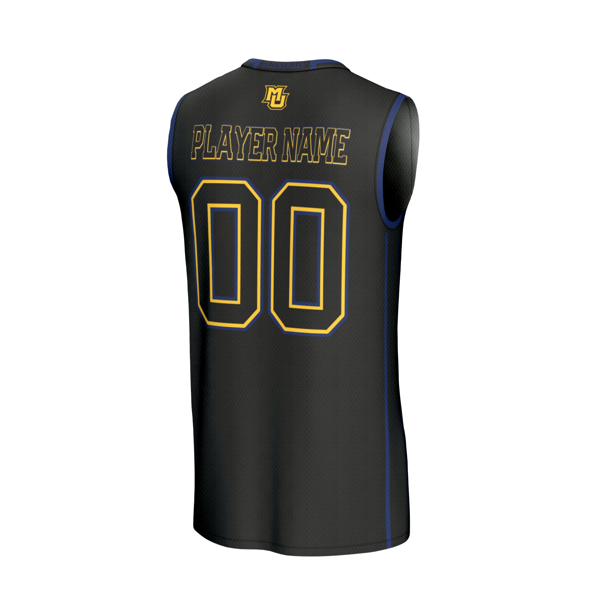 Marquette Golden Eagles Unisex Lightweight Collegiate Men's Basketball Fashion Jersey - back view