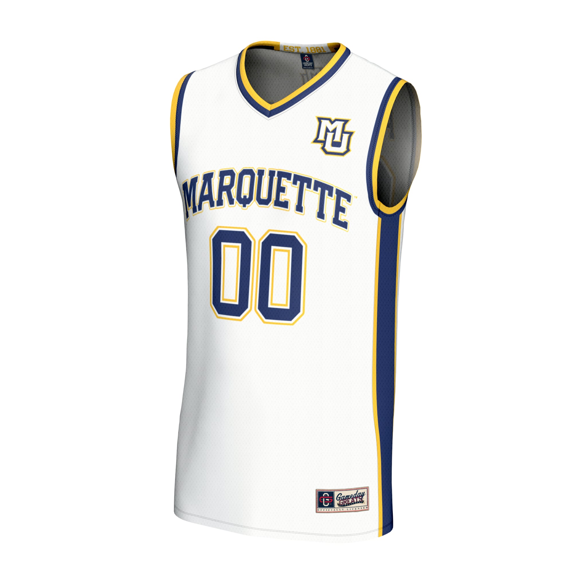 Marquette Golden Eagles Unisex Lightweight Collegiate Men's Basketball Fashion Jersey - front view