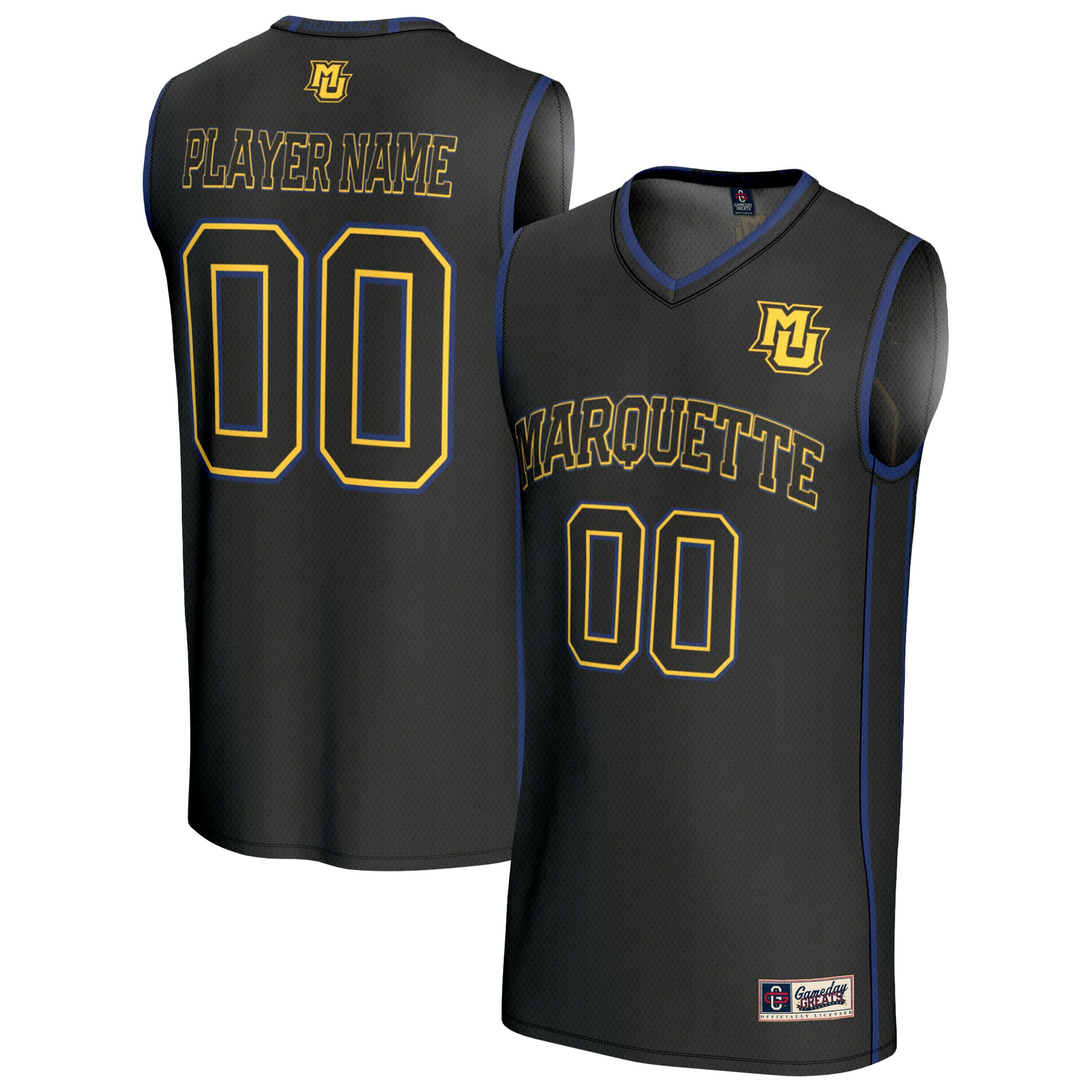 Marquette Golden Eagles Unisex Lightweight Collegiate Men's Basketball - front and back view