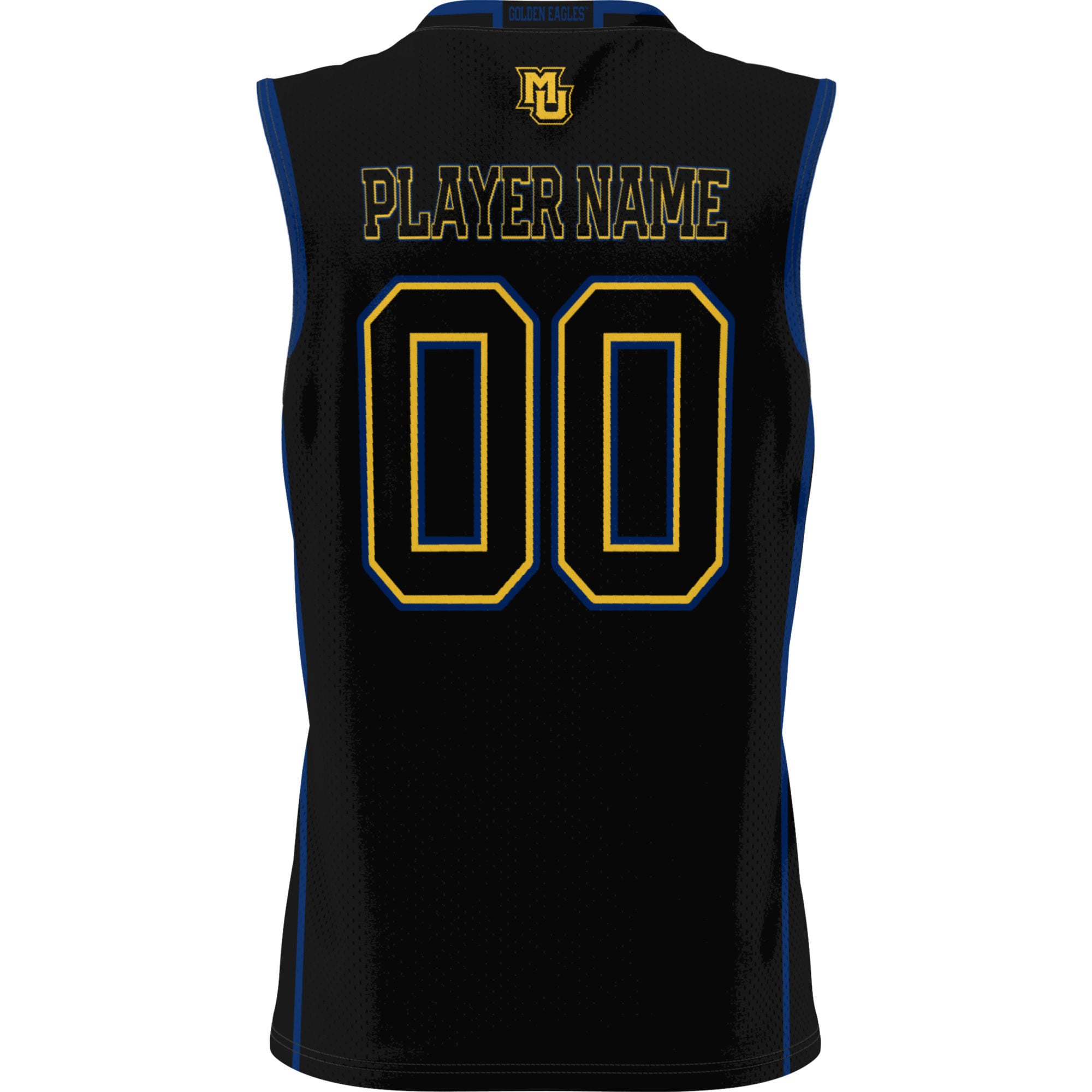Marquette Golden Eagles Unisex Lightweight Women's Basketball Jersey Black - back view