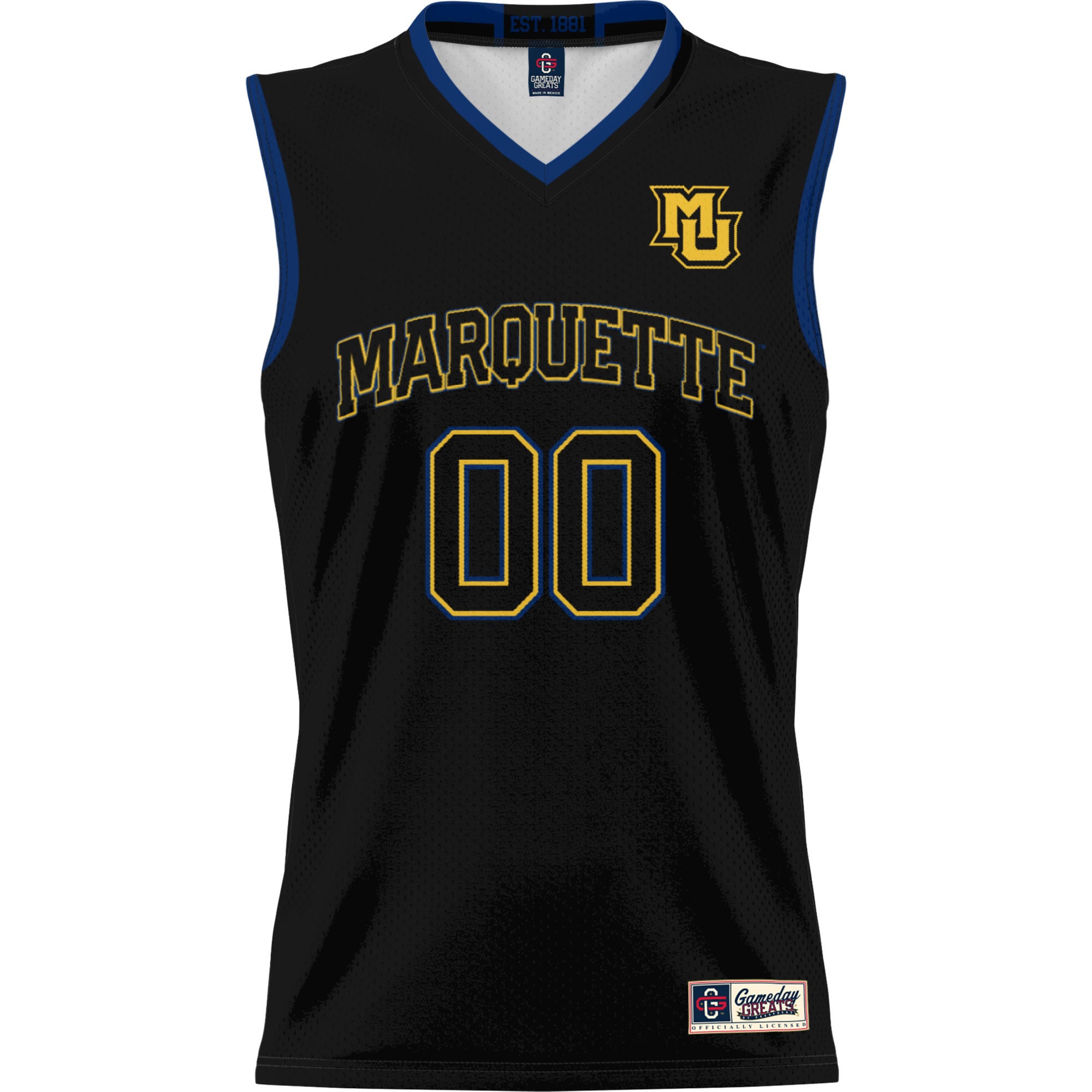Marquette Golden Eagles Youth Lightweight Women's Basketball Jersey Black - front view