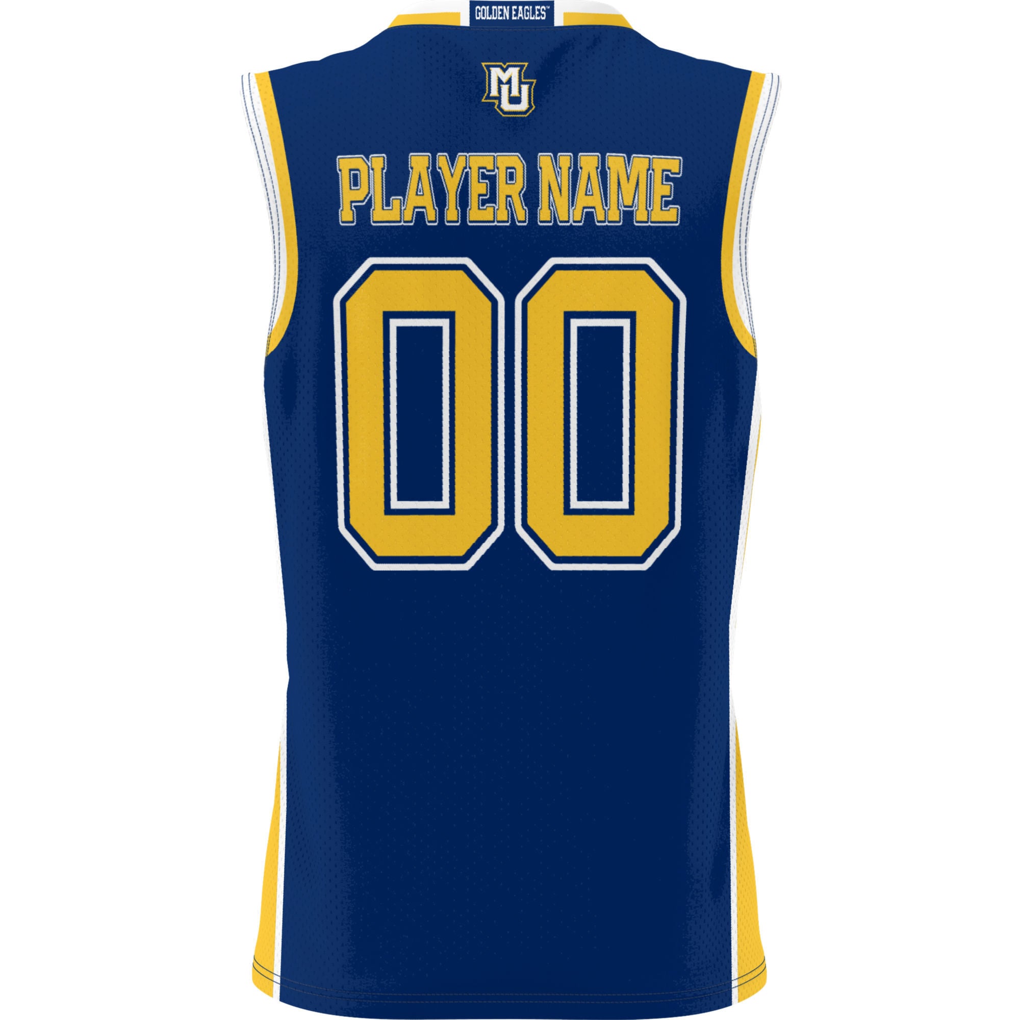 Marquette Golden Eagles Unisex Lightweight Women's Basketball Jersey Navy - back view