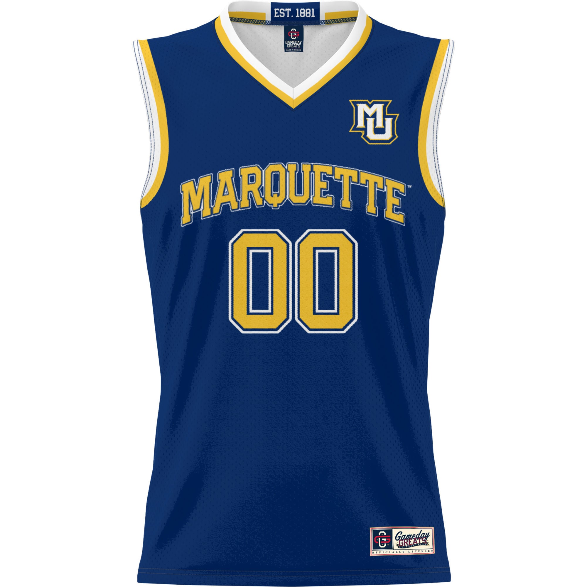 Marquette Golden Eagles Youth Lightweight Women's Basketball Jersey Navy - front view