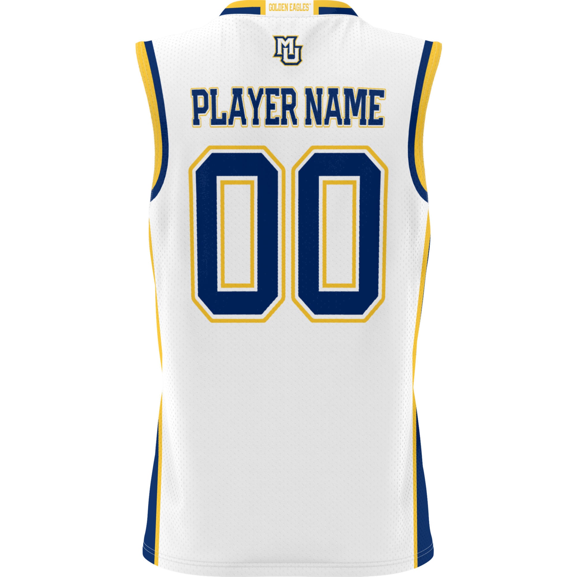 Marquette Golden Eagles Unisex Lightweight Women's Basketball Jersey White - back view