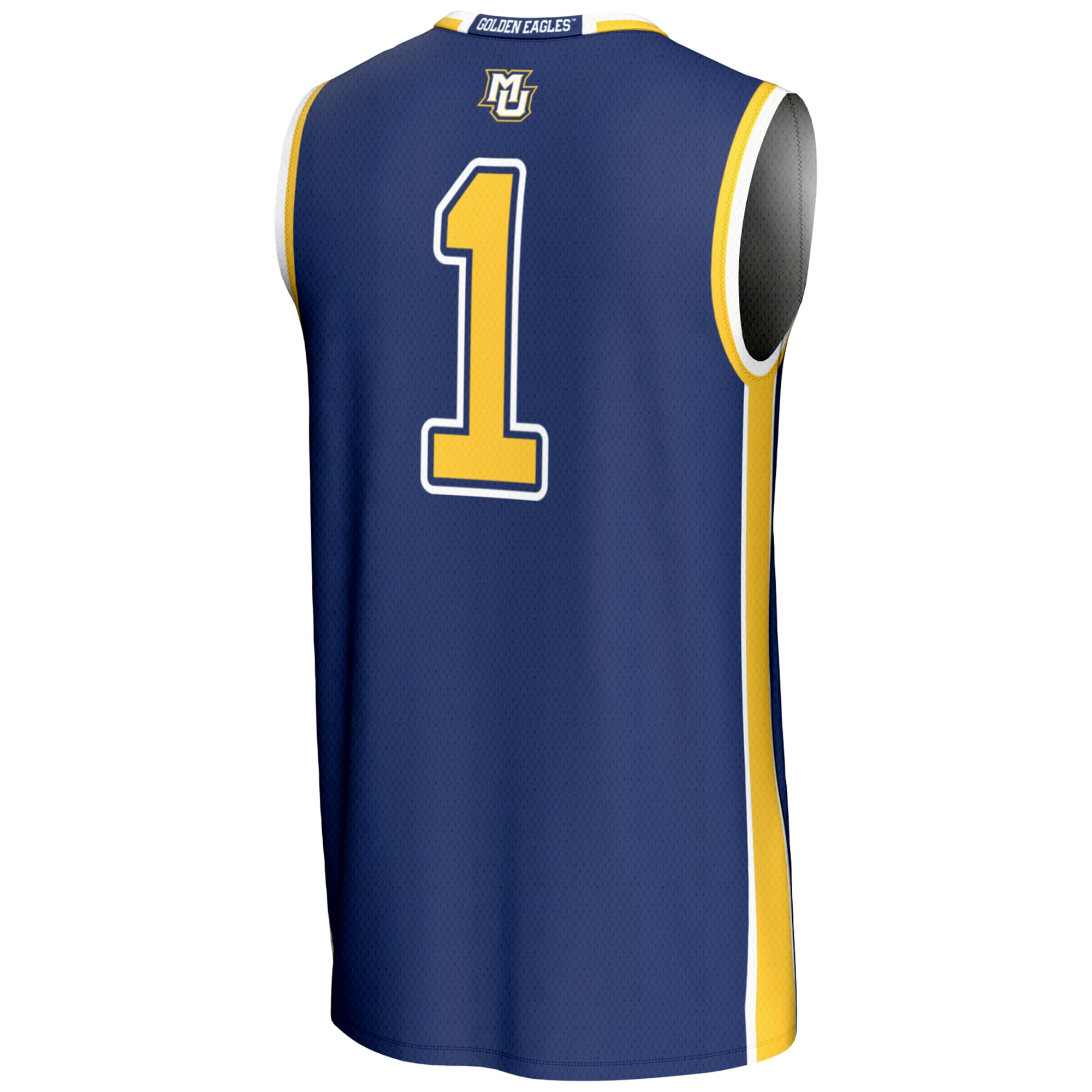 #1 Marquette Golden Eagles Youth Lightweight Basketball Jersey Navy - back view
