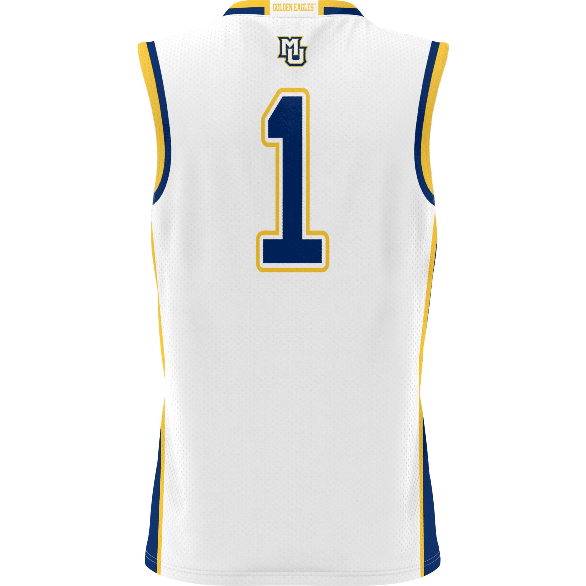 #1 Marquette Golden Eagles Youth Lightweight Basketball Jersey White - back view