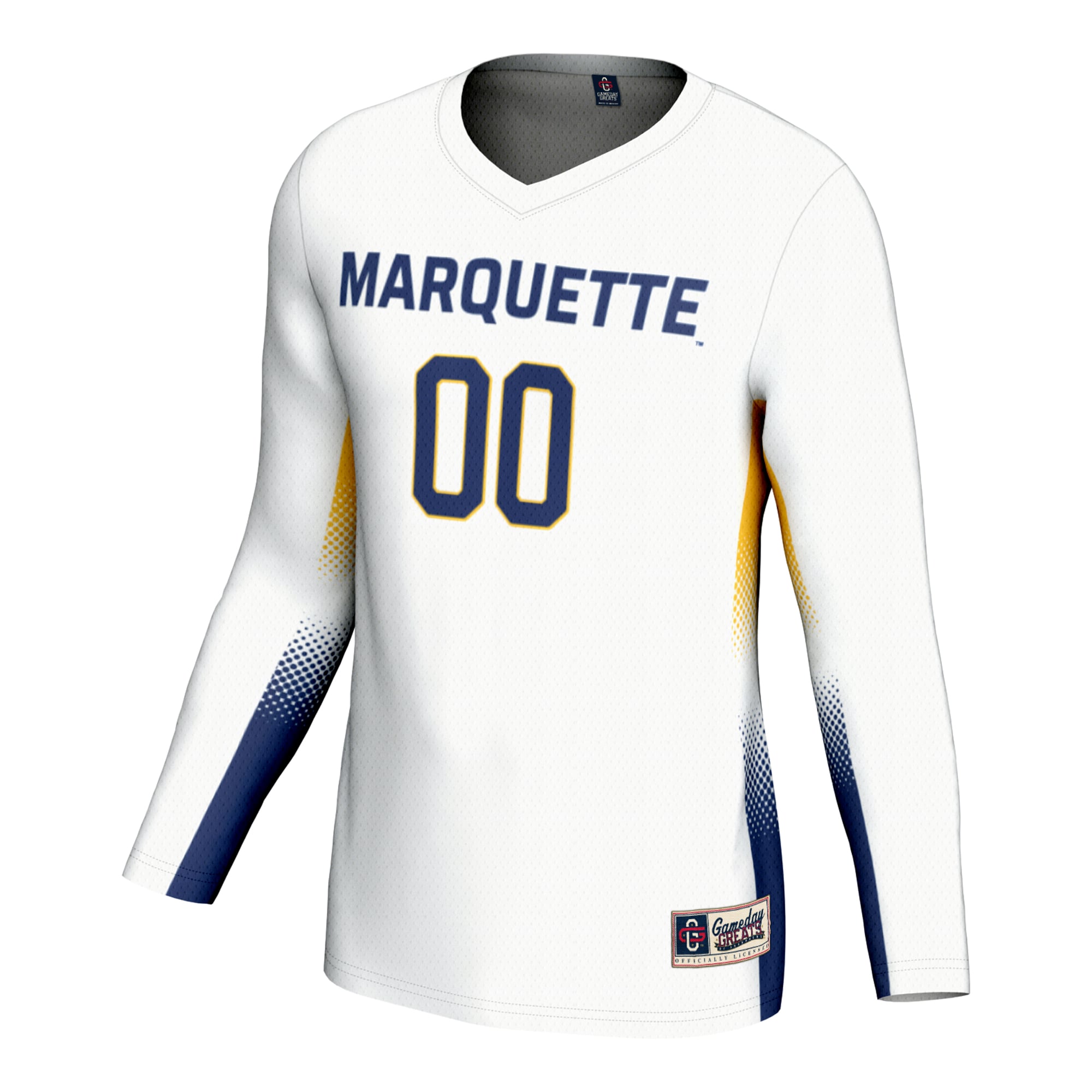 Marquette Golden Eagles Youth Lightweight Volleyball Jersey White - front view