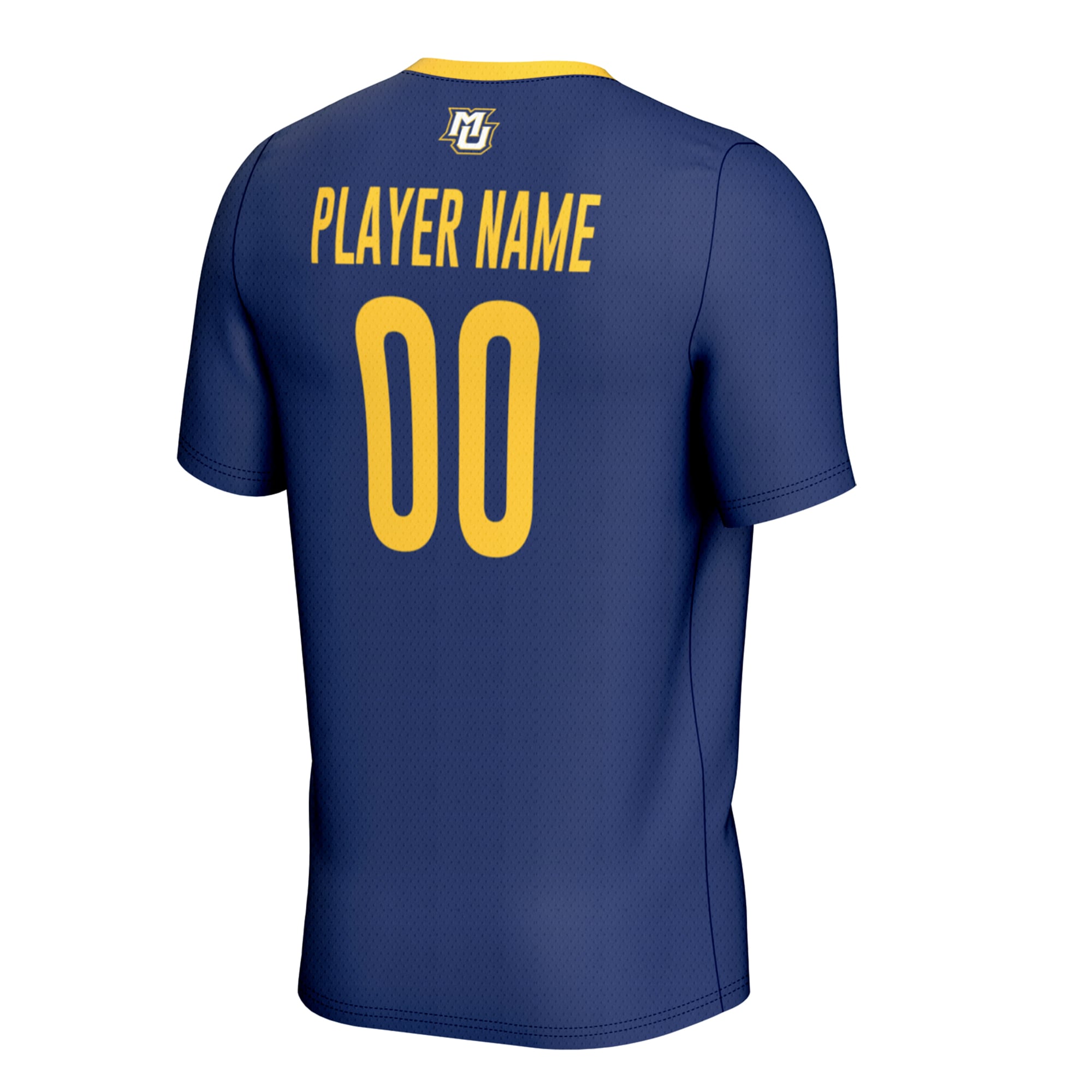 Marquette Golden Eagles Youth Soccer Jersey Blue - back view