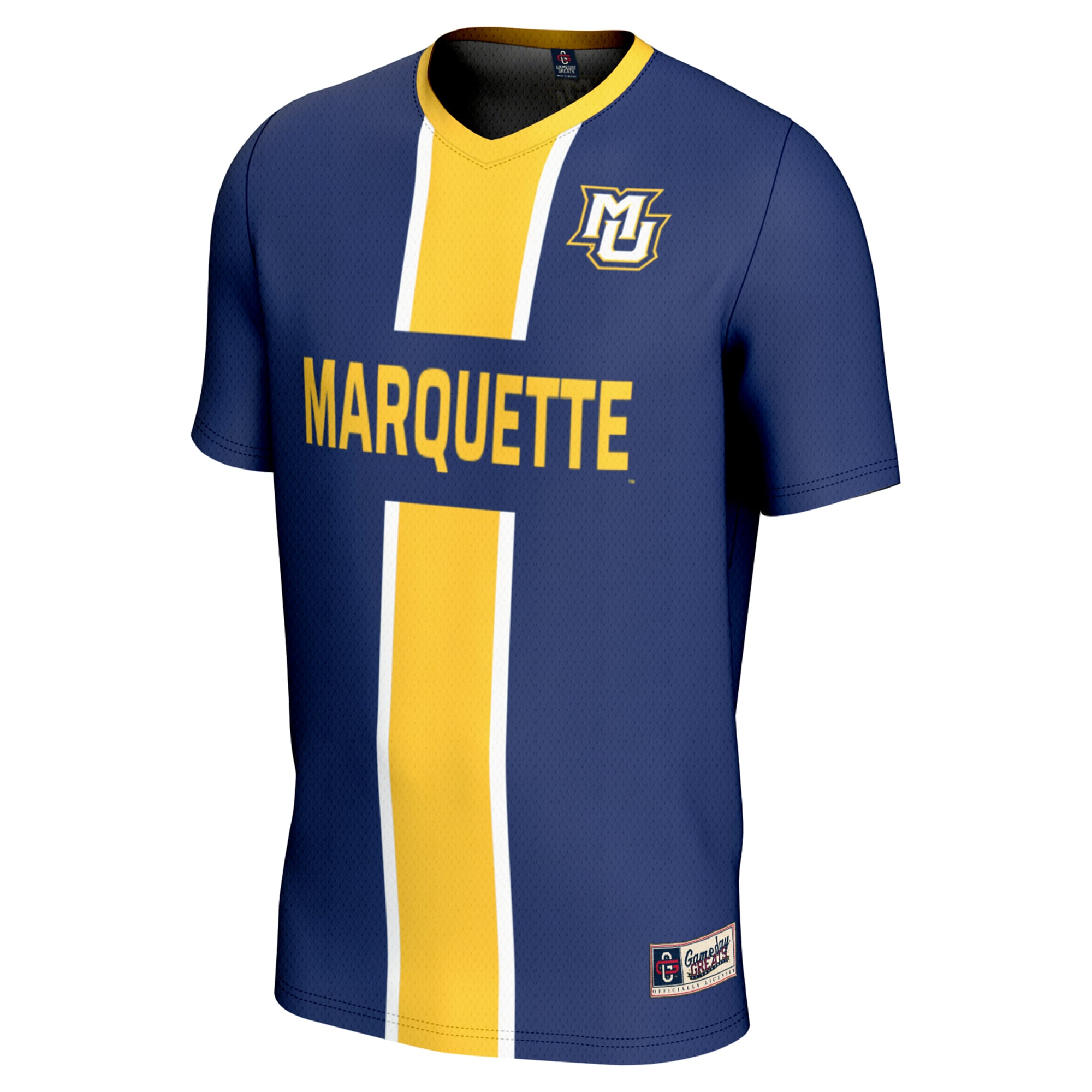 Marquette Golden Eagles Youth Soccer Jersey Blue - front view