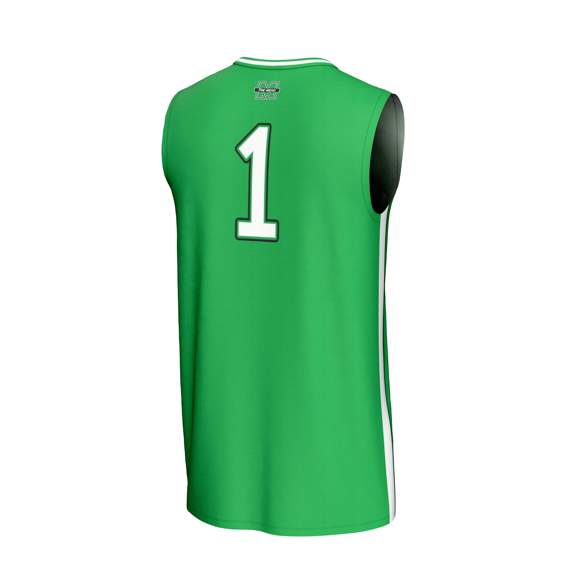 #1 Marshall Thundering Herd Unisex Lightweight Collegiate Basketball Fashion Jersey - back view