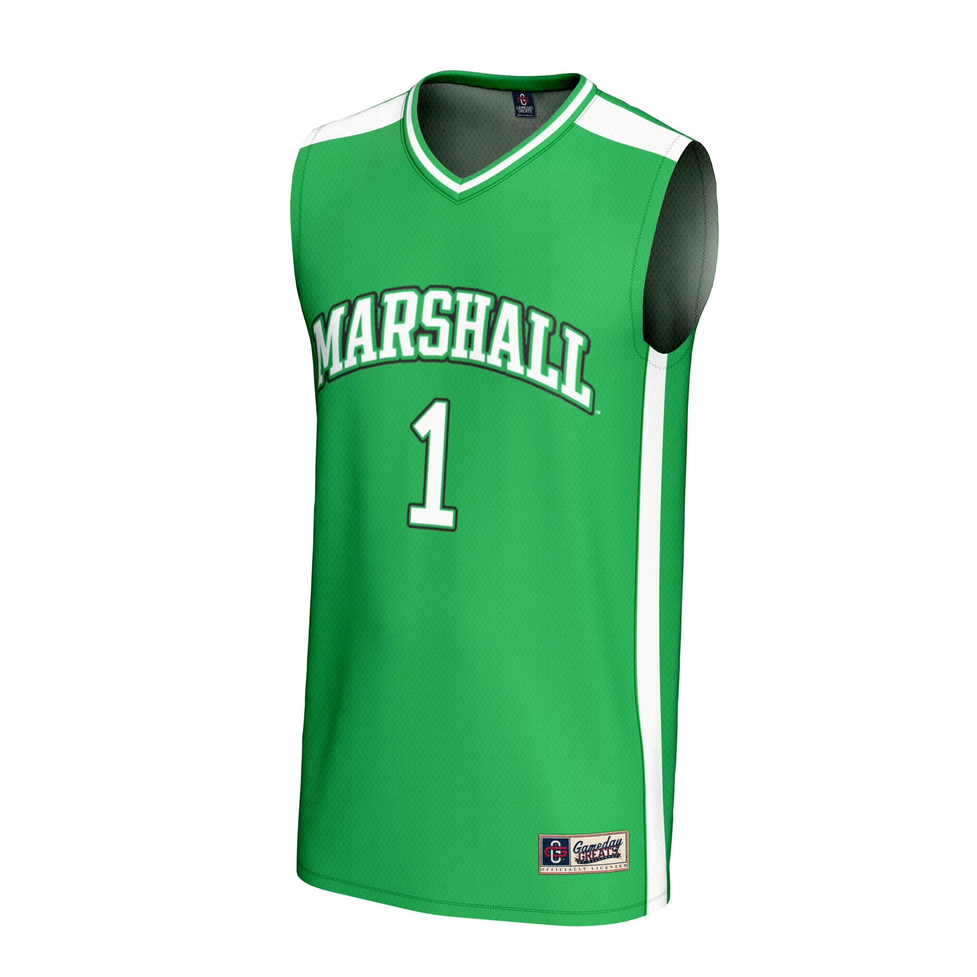#1 Marshall Thundering Herd Unisex Lightweight Collegiate Basketball Fashion Jersey - front view